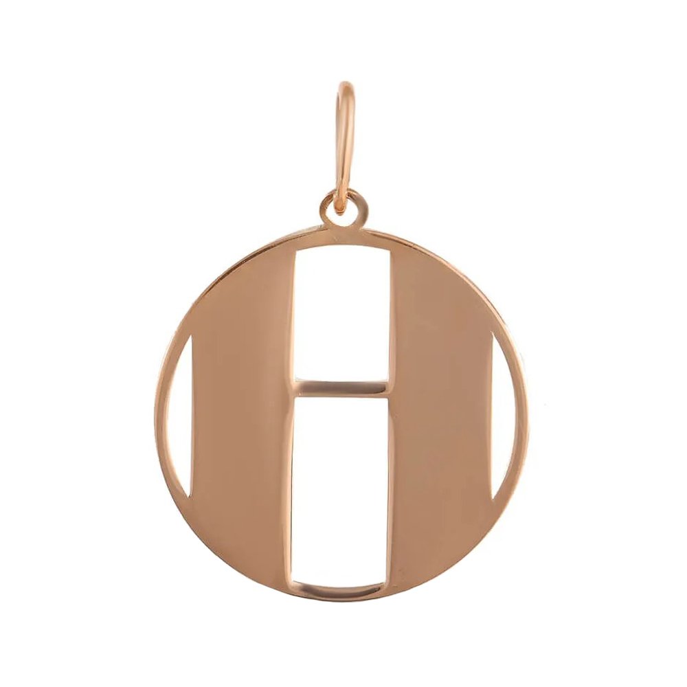 Золотая подвеска буква Н