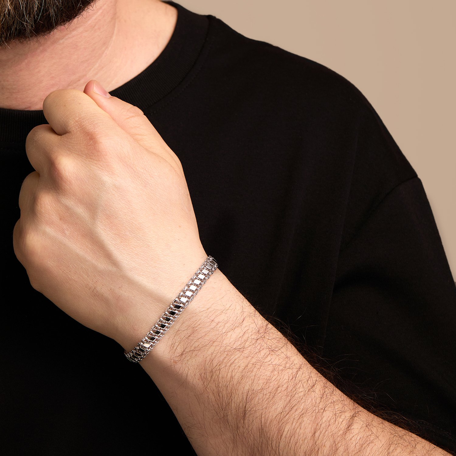 Серебряный браслет полновесный