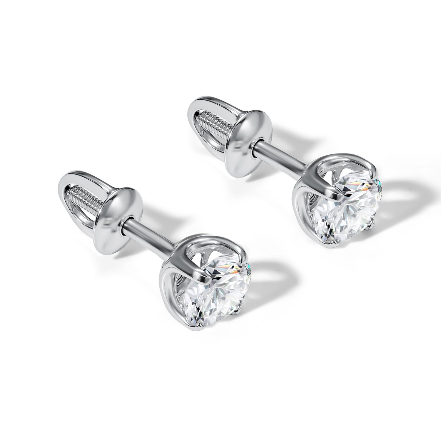 Золотые серьги с фианитами