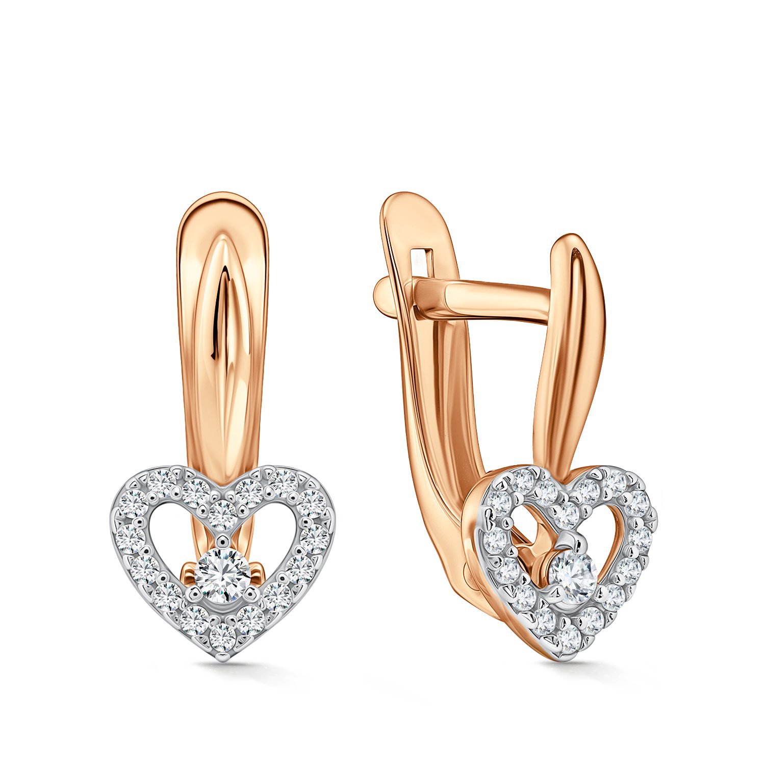 Фото «Золотые серьги с фианитами»