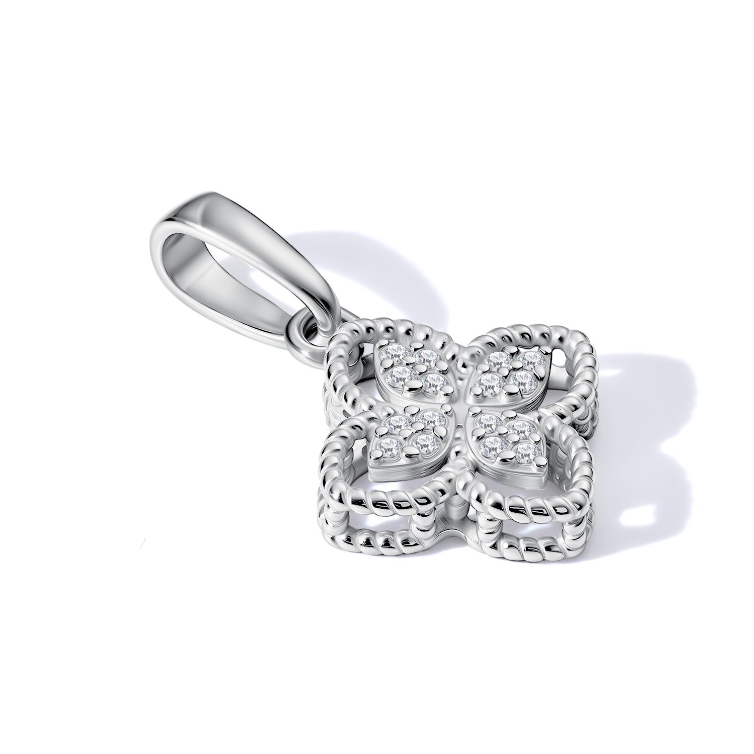 Серебряная подвеска фианитами