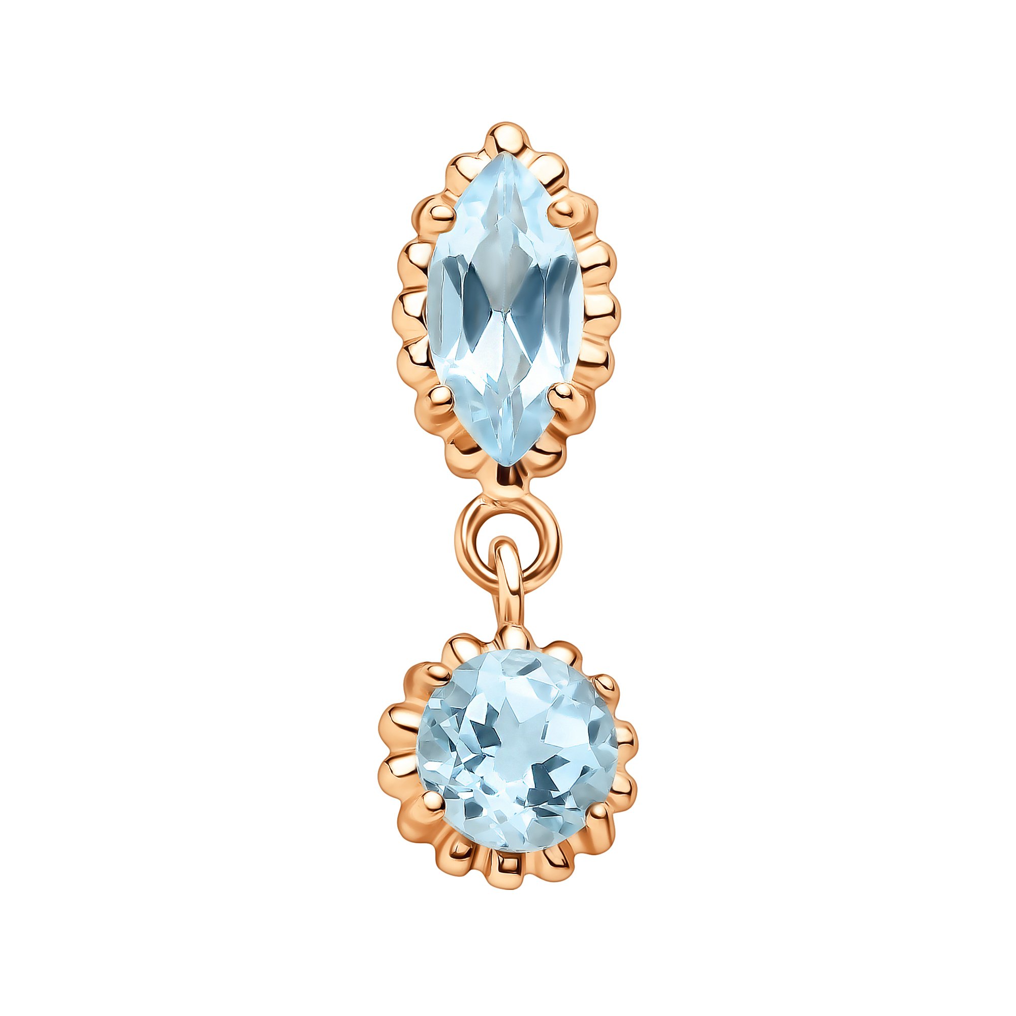 Золотая подвеска с топазами