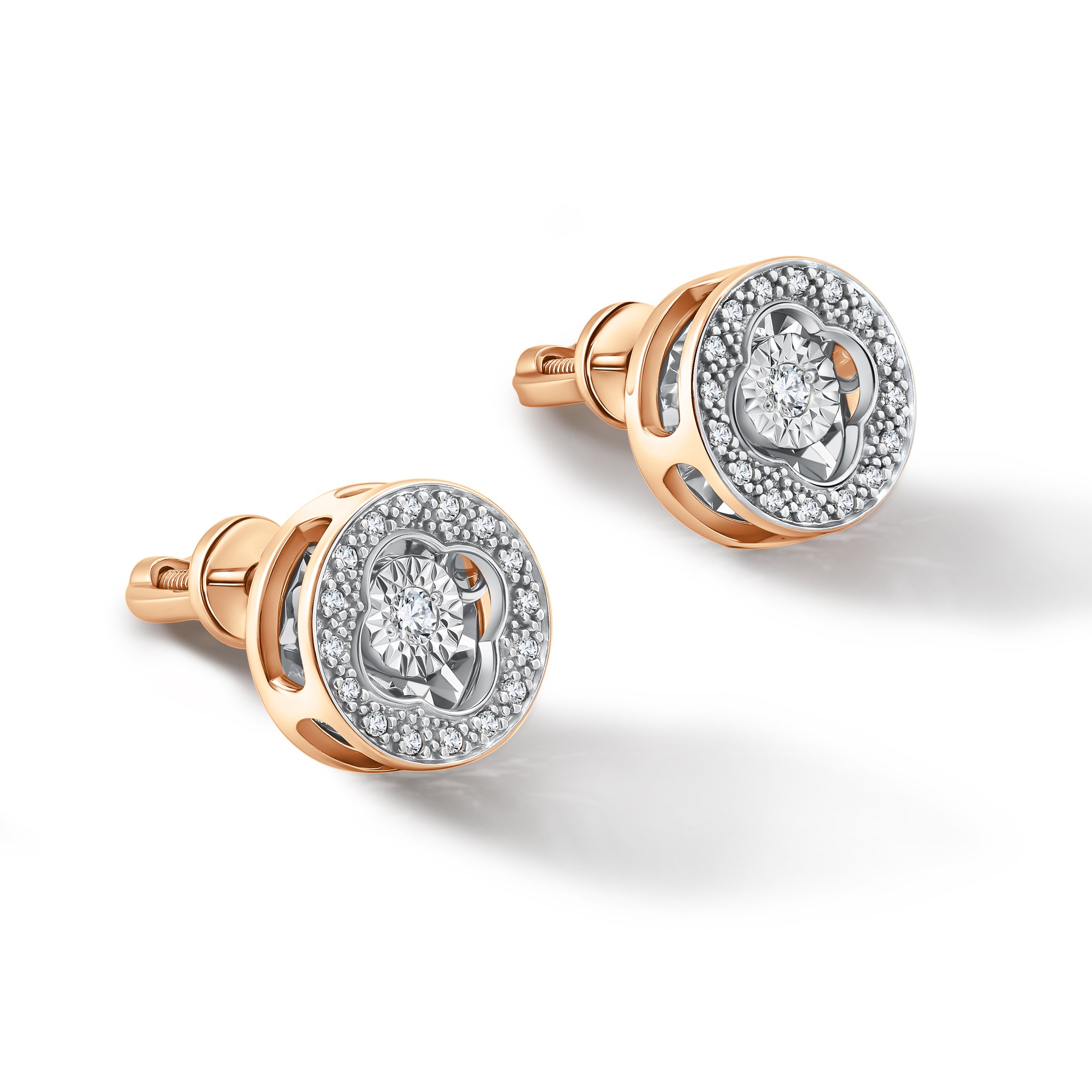 Золотые серьги с бриллиантами