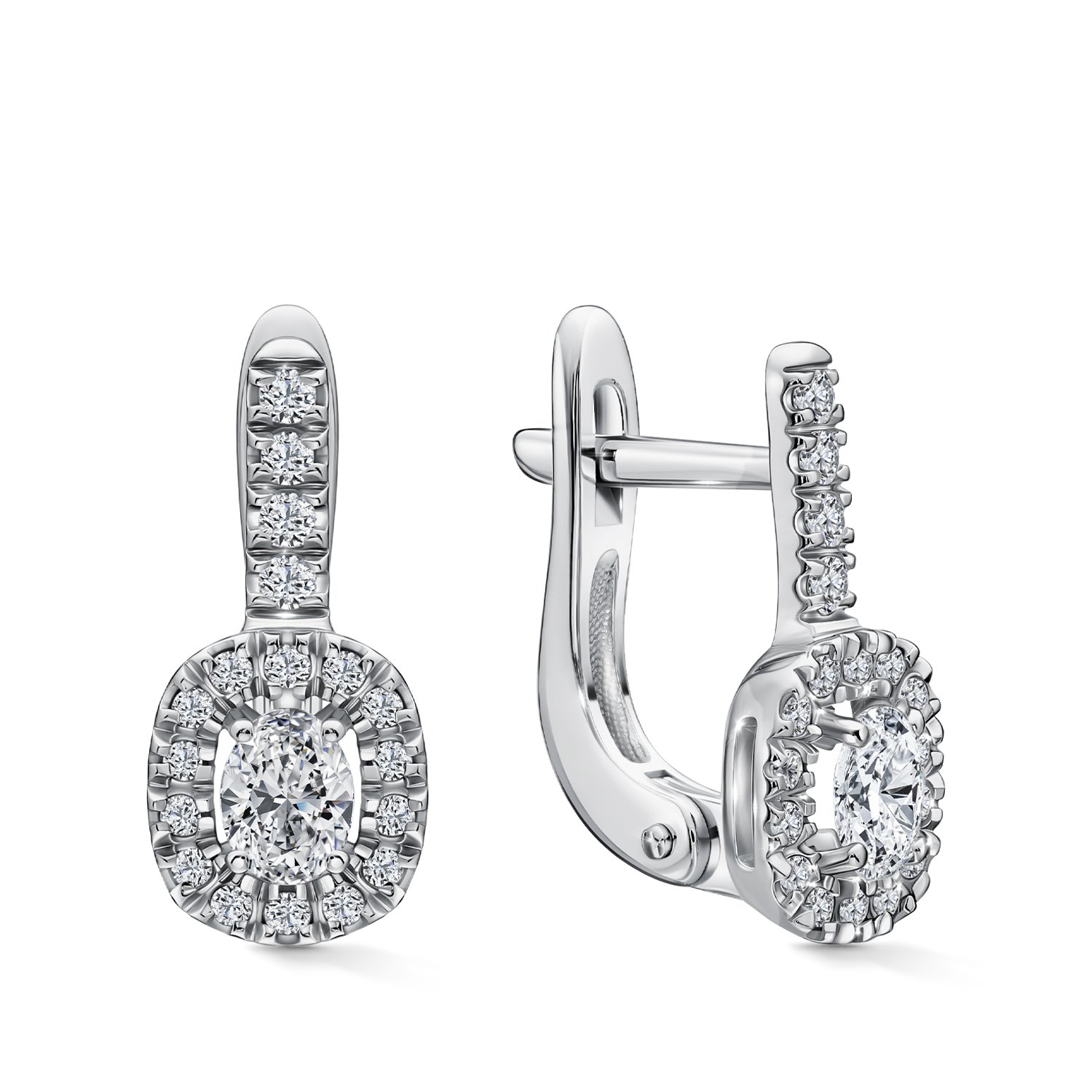 Фото «Золотые серьги с бриллиантами выращенными»