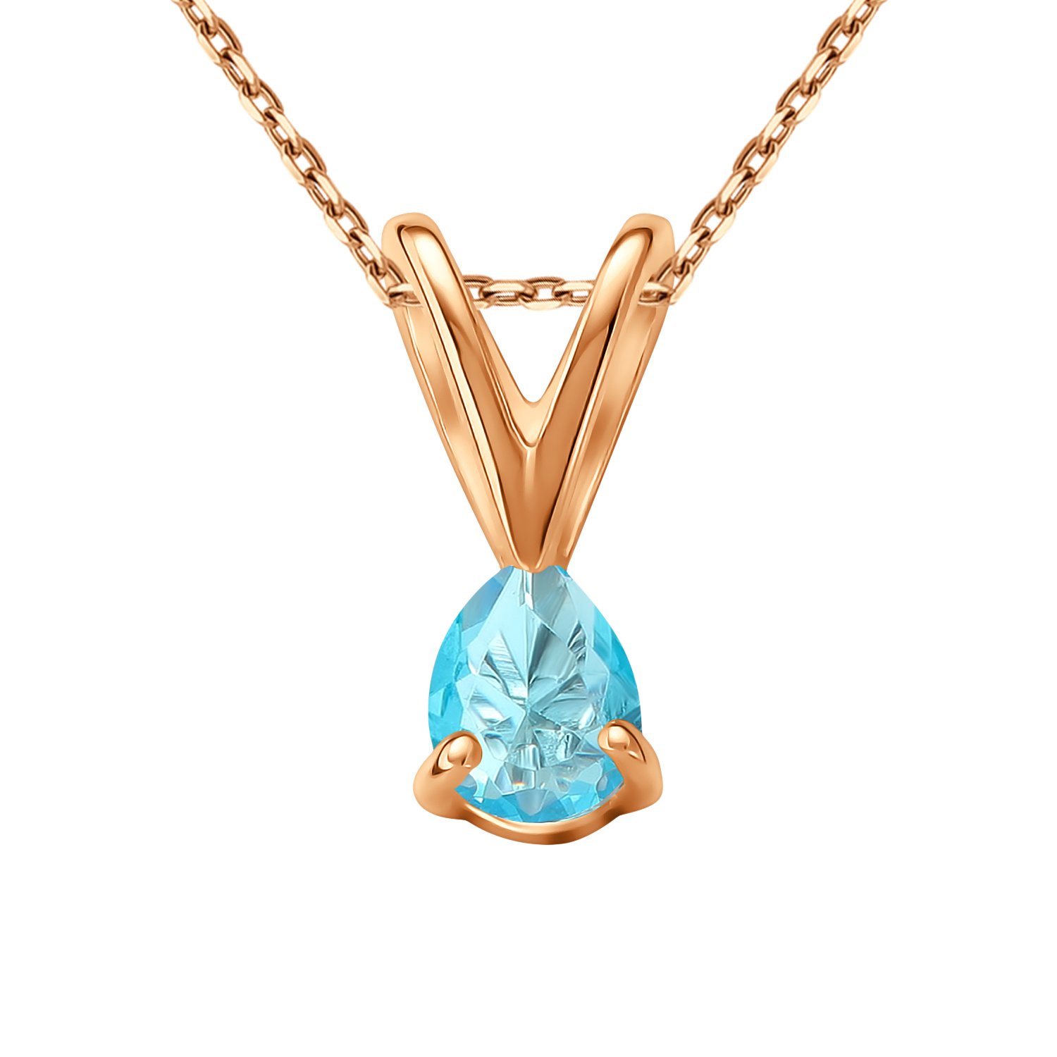 Золотая подвеска с топазом Swiss