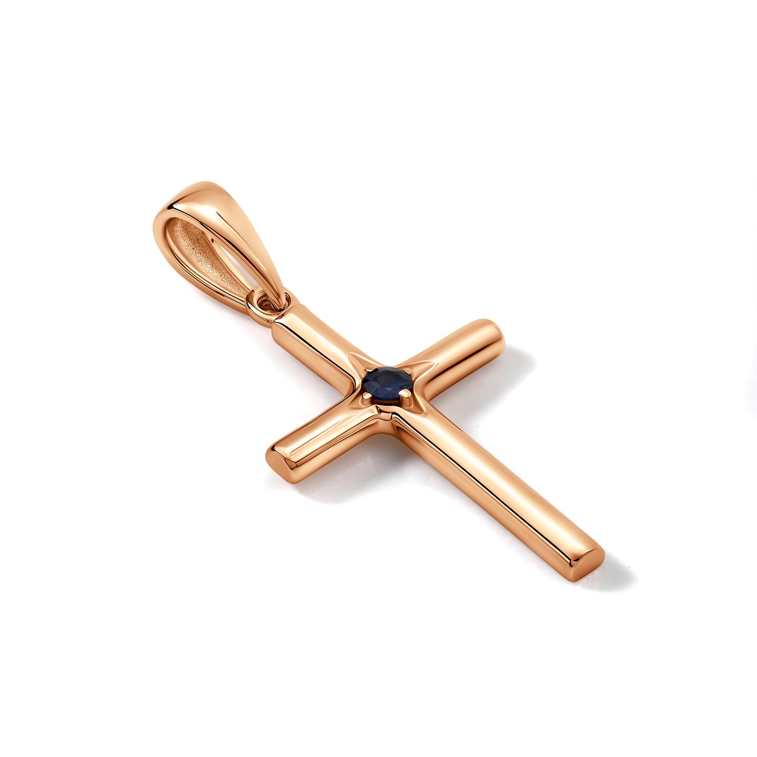 Золотая подвеска с сапфиром