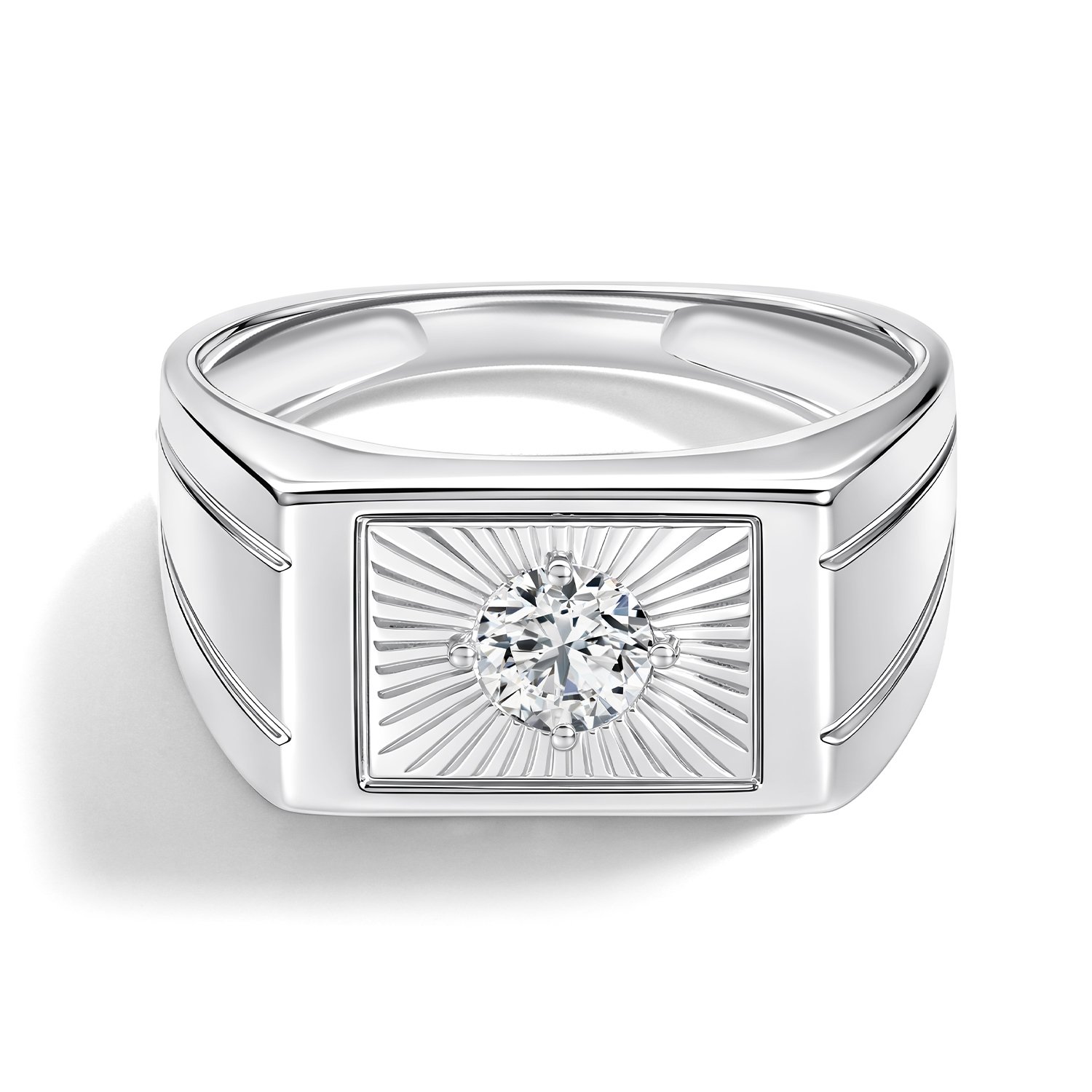 Серебряная печатка с фианитом