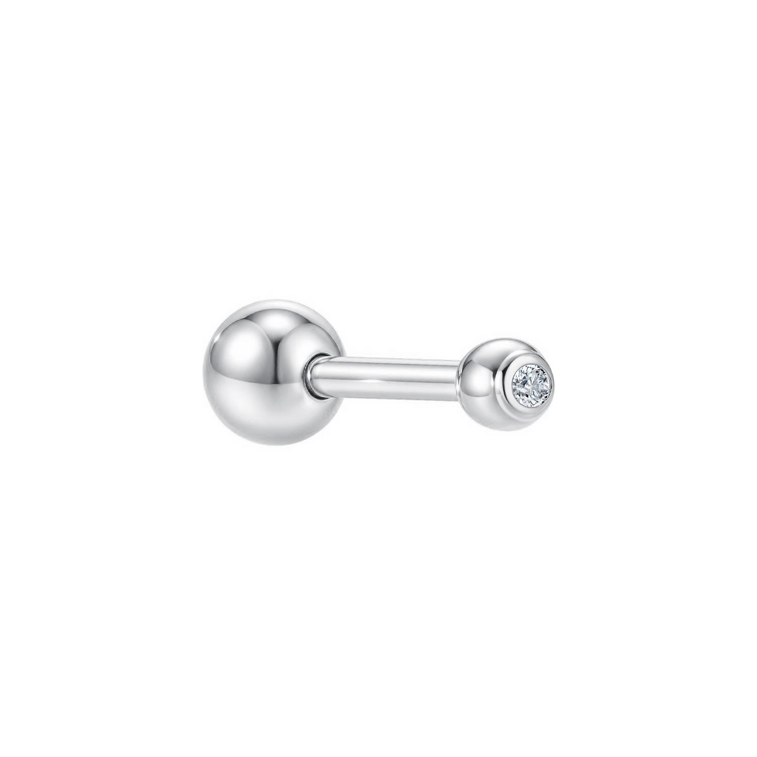 Фото «Серебряный пирсинг с фианитом»