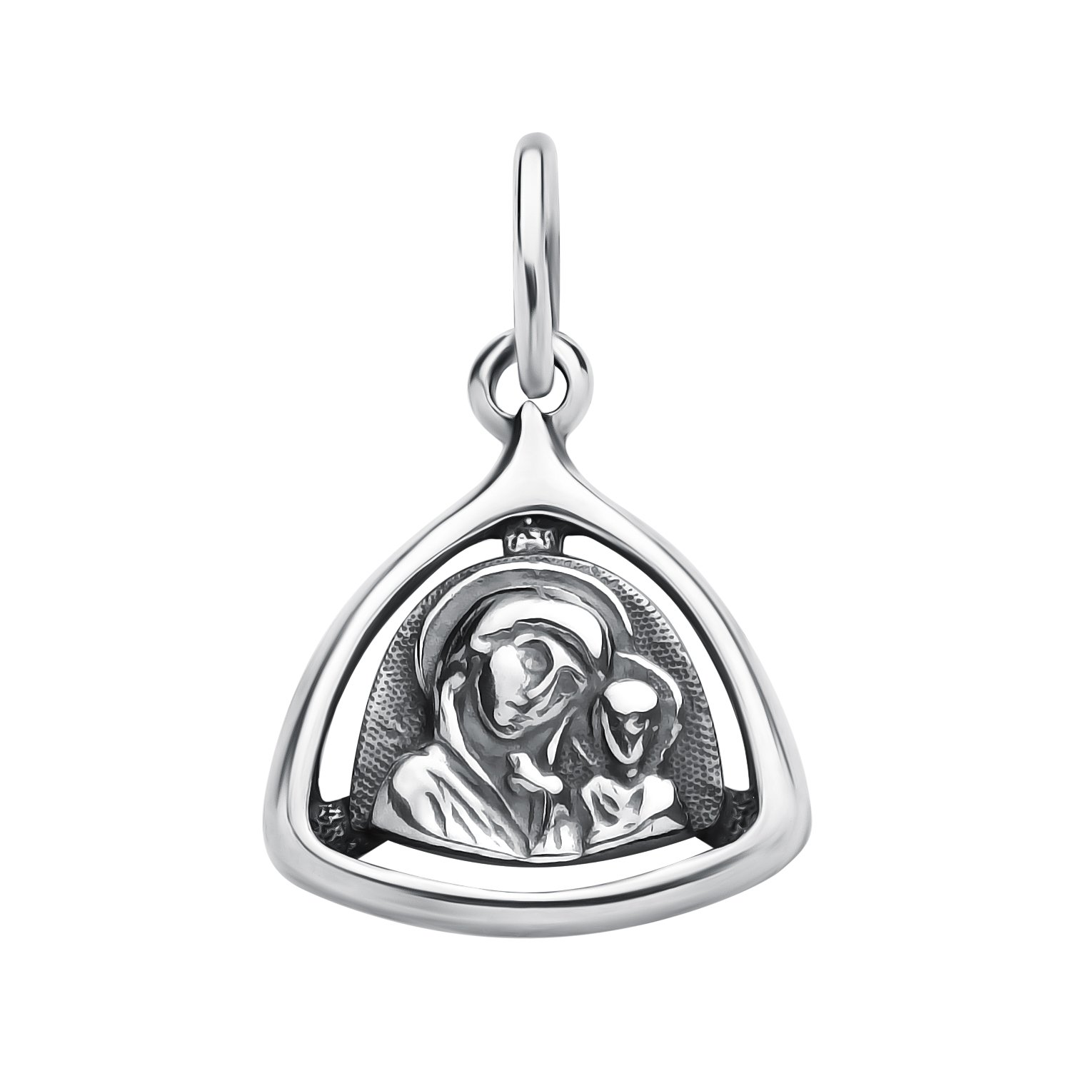 Серебряная подвеска Икона с чернением