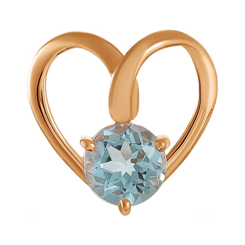 Золотая подвеска с топазом