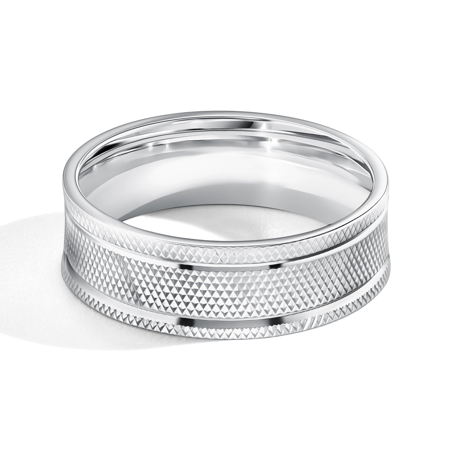 Серебряное обручальное кольцо Comfort fit
