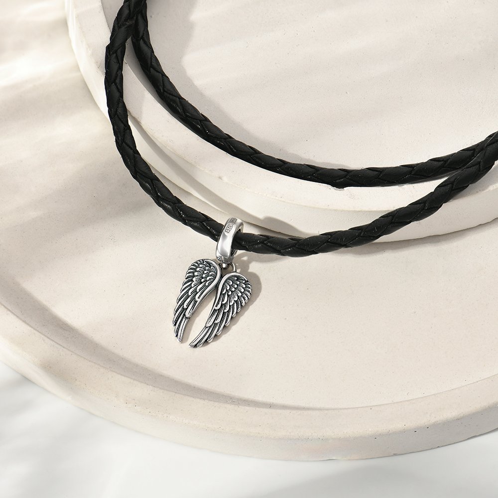 Серебряная подвеска Крылья с оксидированием