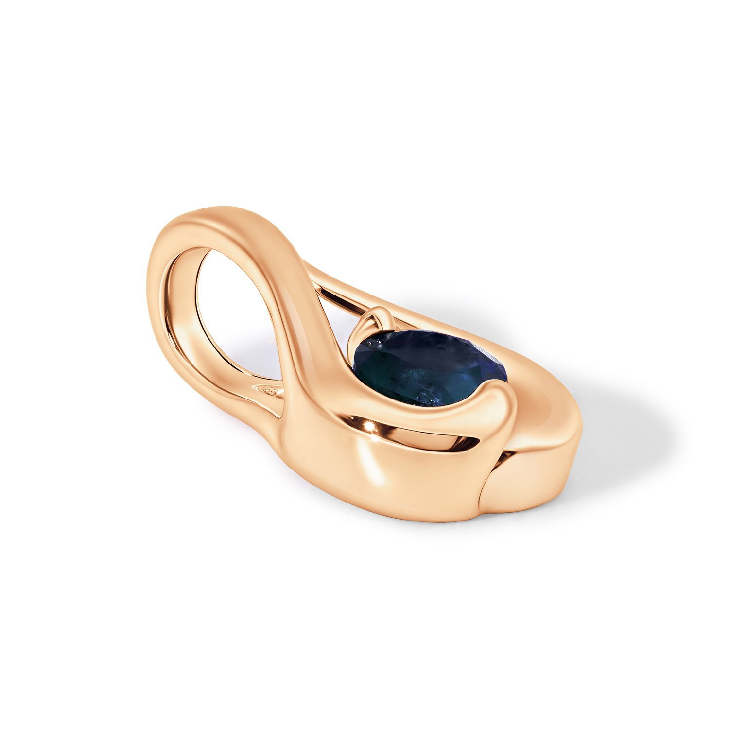 Золотая подвеска с сапфиром