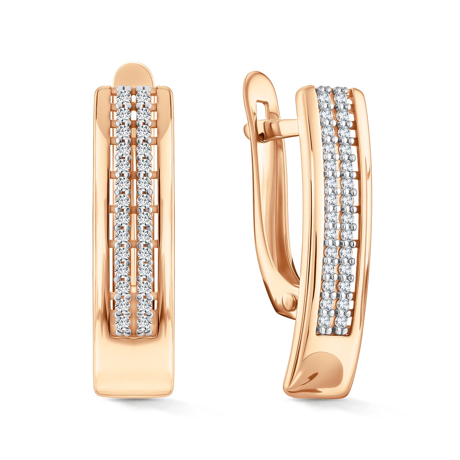 Фото «Золотые серьги с фианитами»