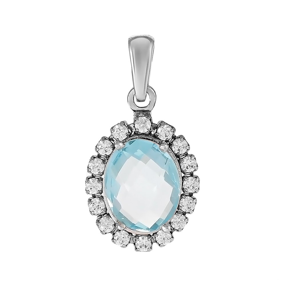 Золотая подвеска с кристаллами