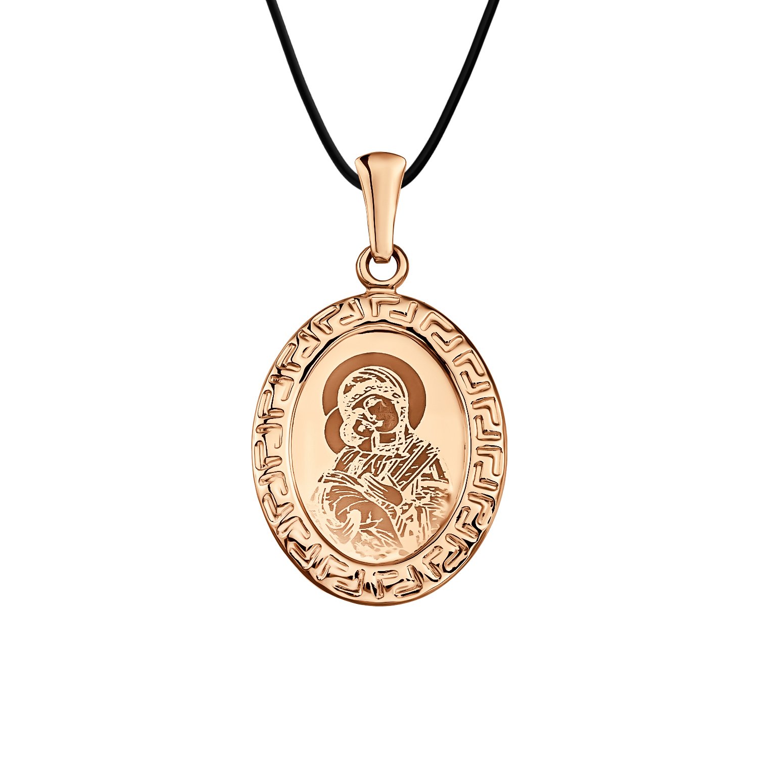 Золотая подвеска Икона Божией Матери Владимирская