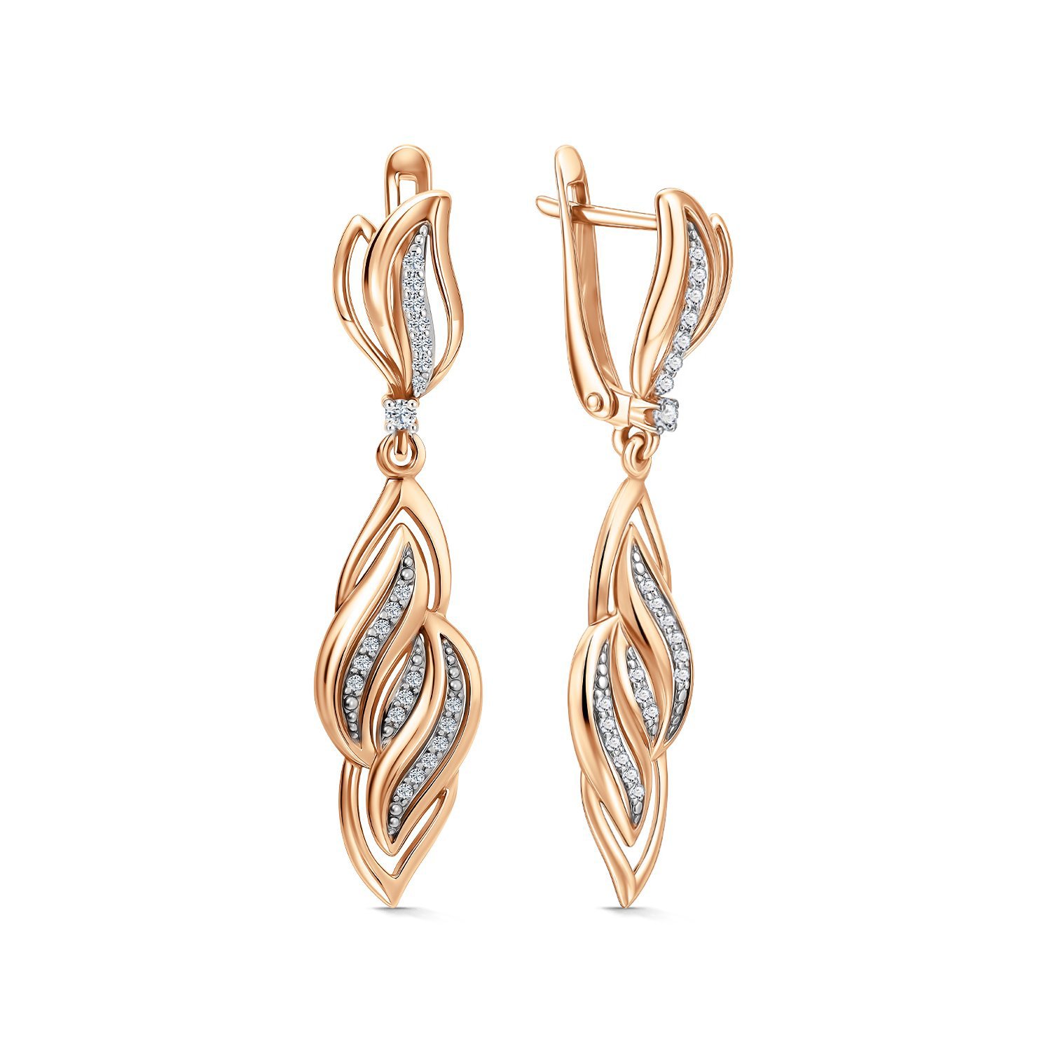 Фото «Золотые серьги с фианитами»