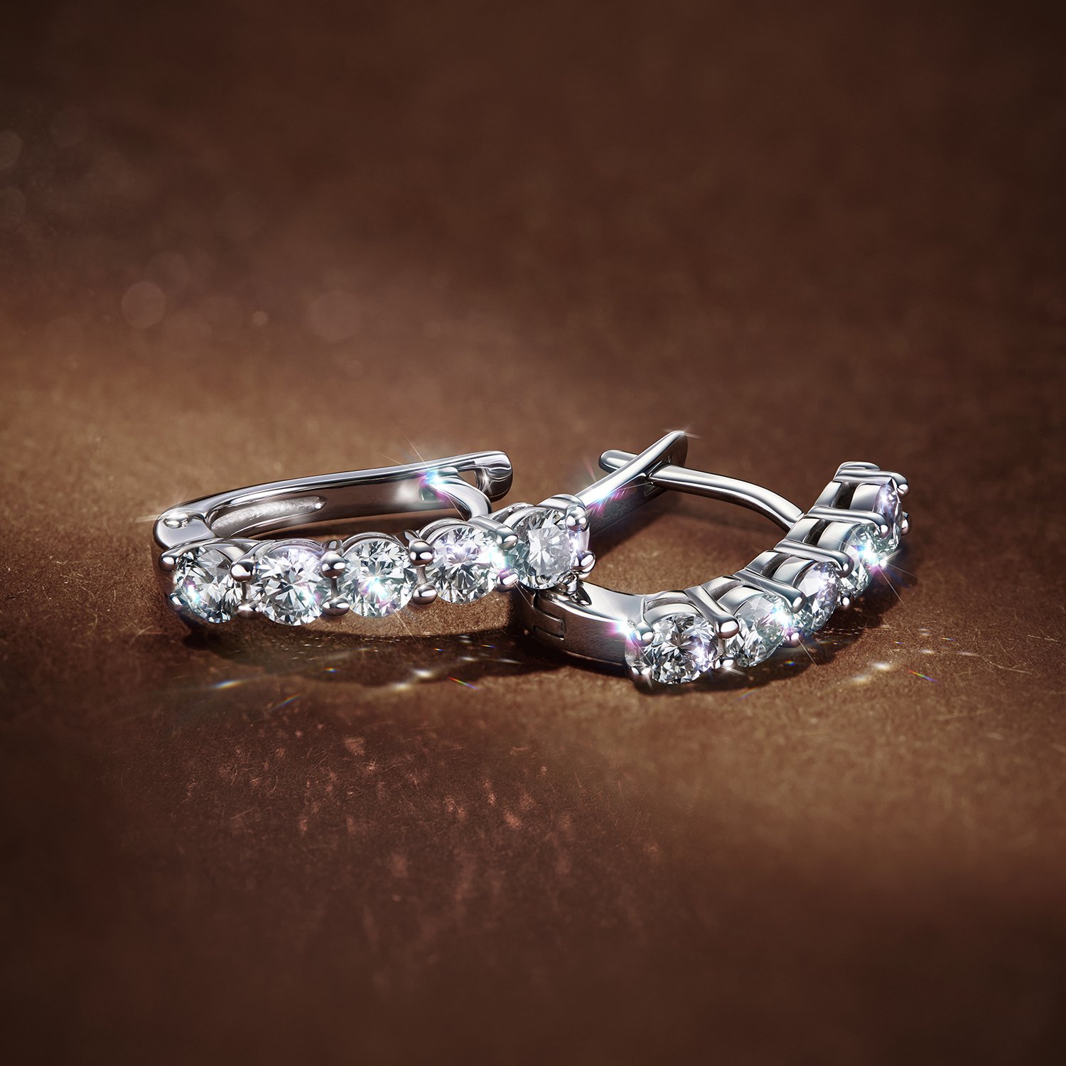 Золотые серьги с бриллиантами