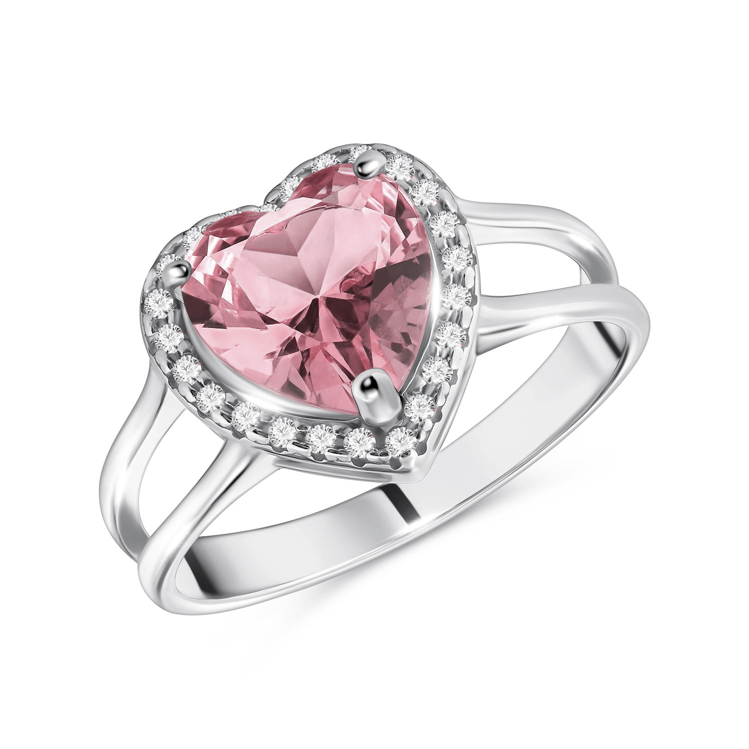 Фото «Серебряное кольцо с имитацией кварца и фианитами»