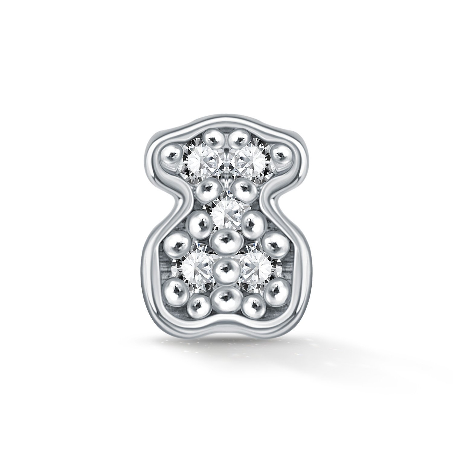 Золотая серьга с бриллиантами