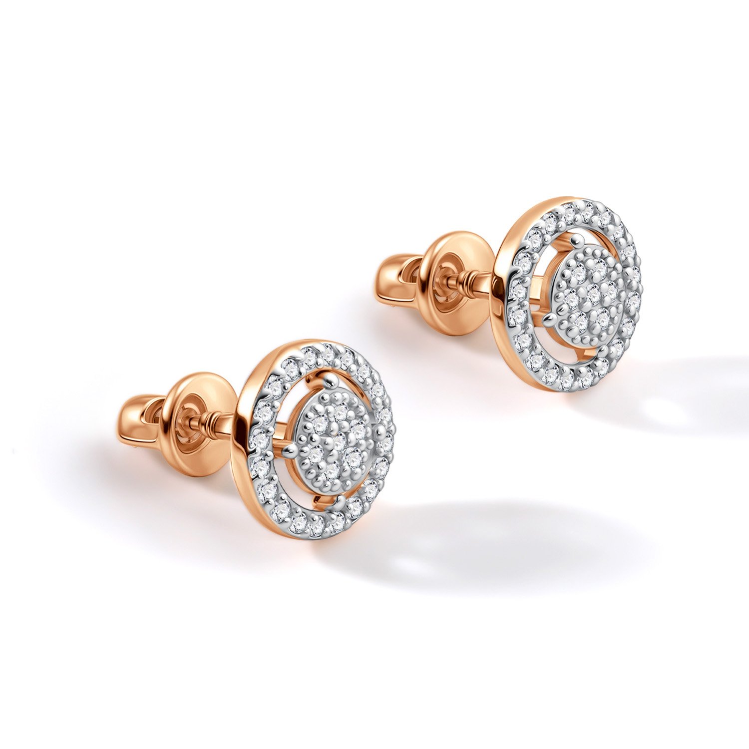 Золотые серьги с бриллиантами