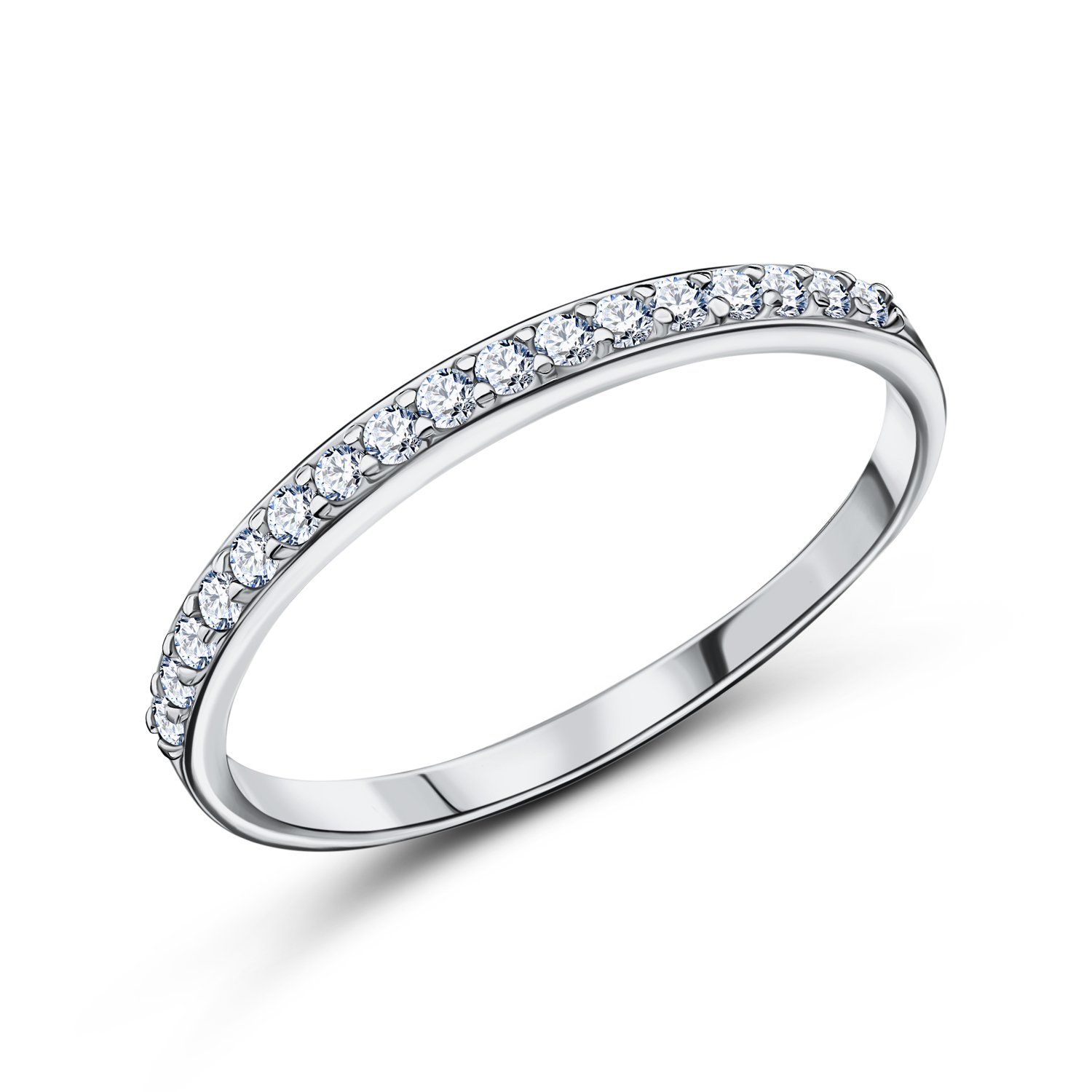 Серебряное кольцо с фианитами