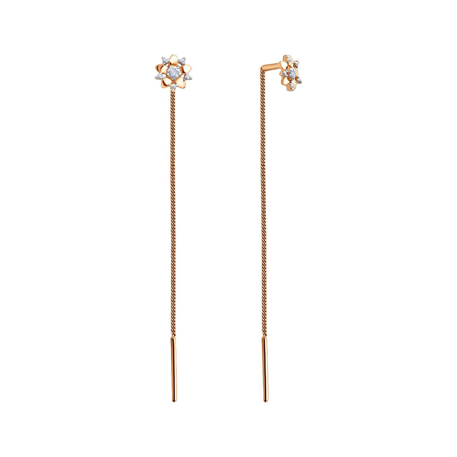 Фото «Золотые серьги с фианитами»