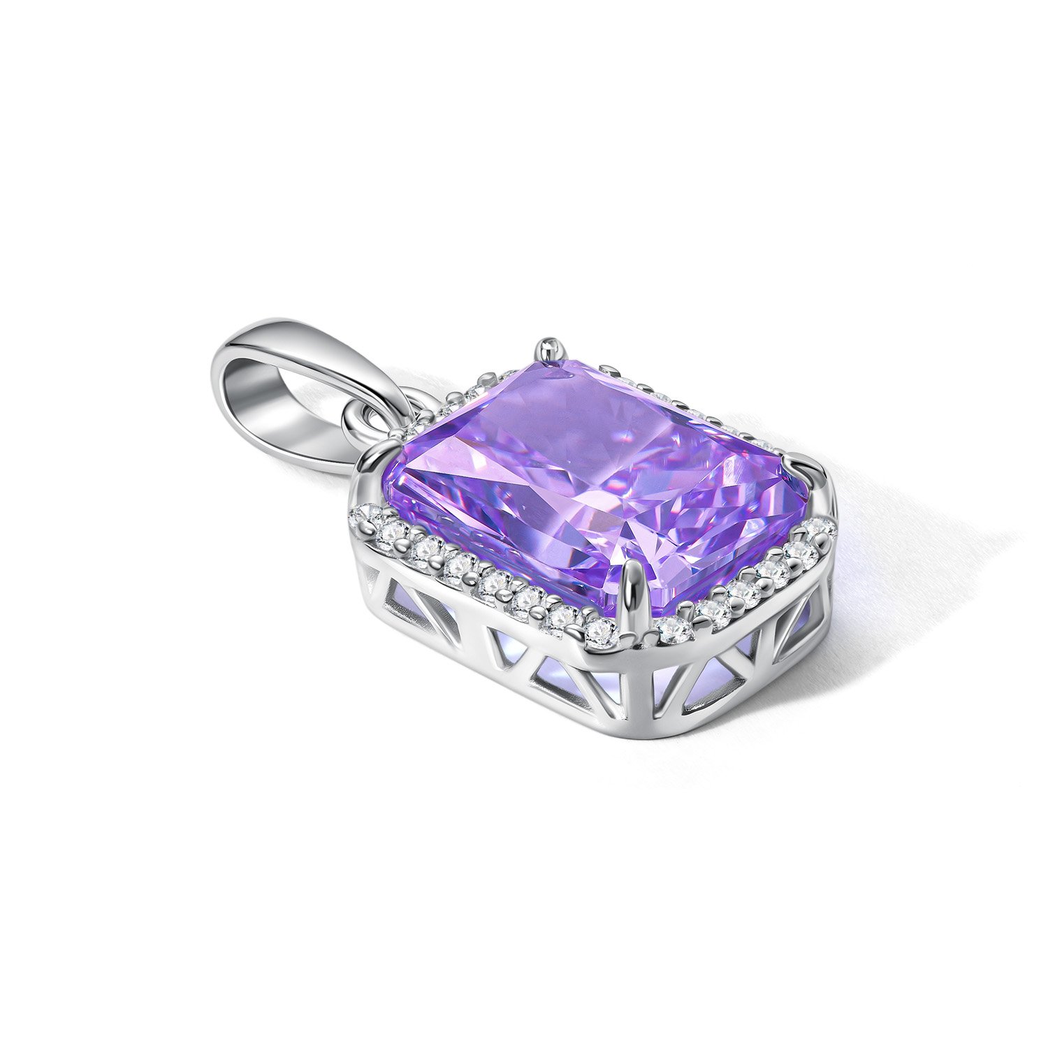 Серебряная подвеска с фианитами