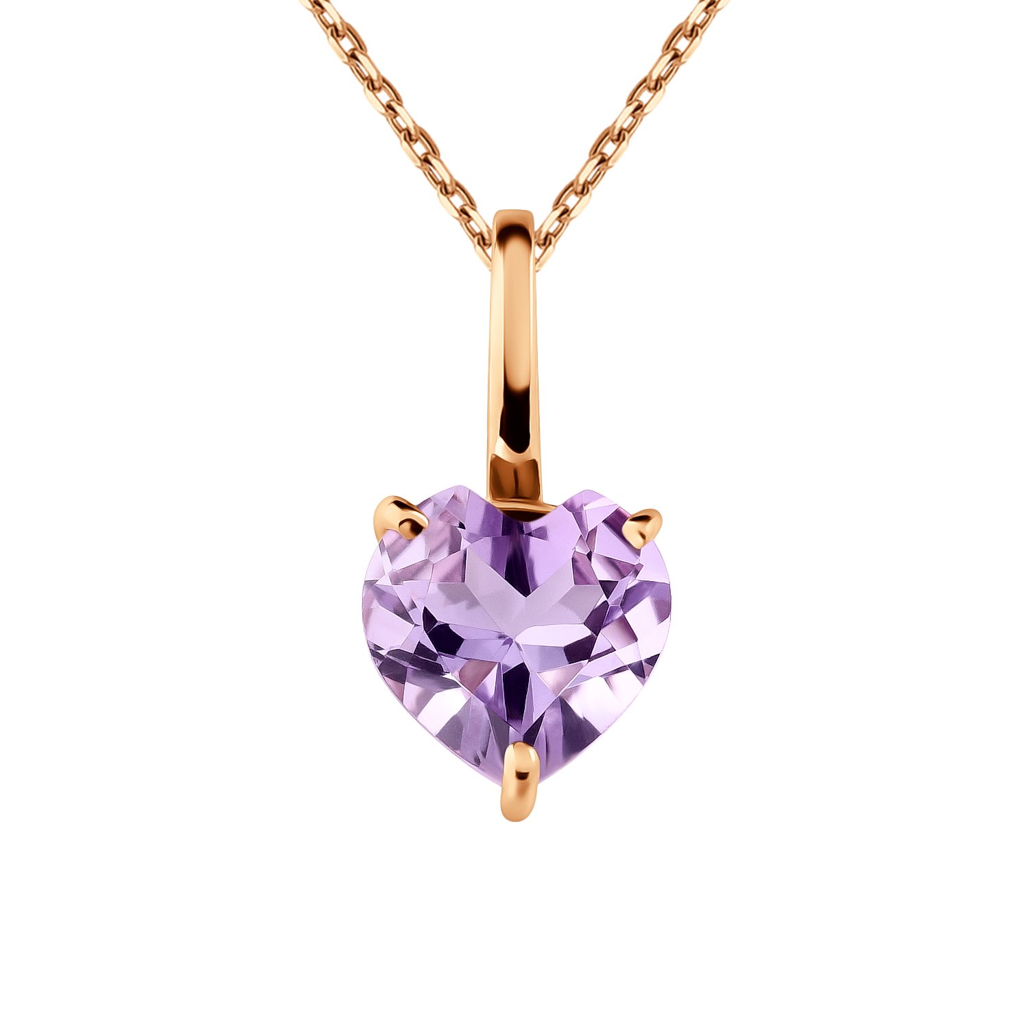 Золотая подвеска с аметистом