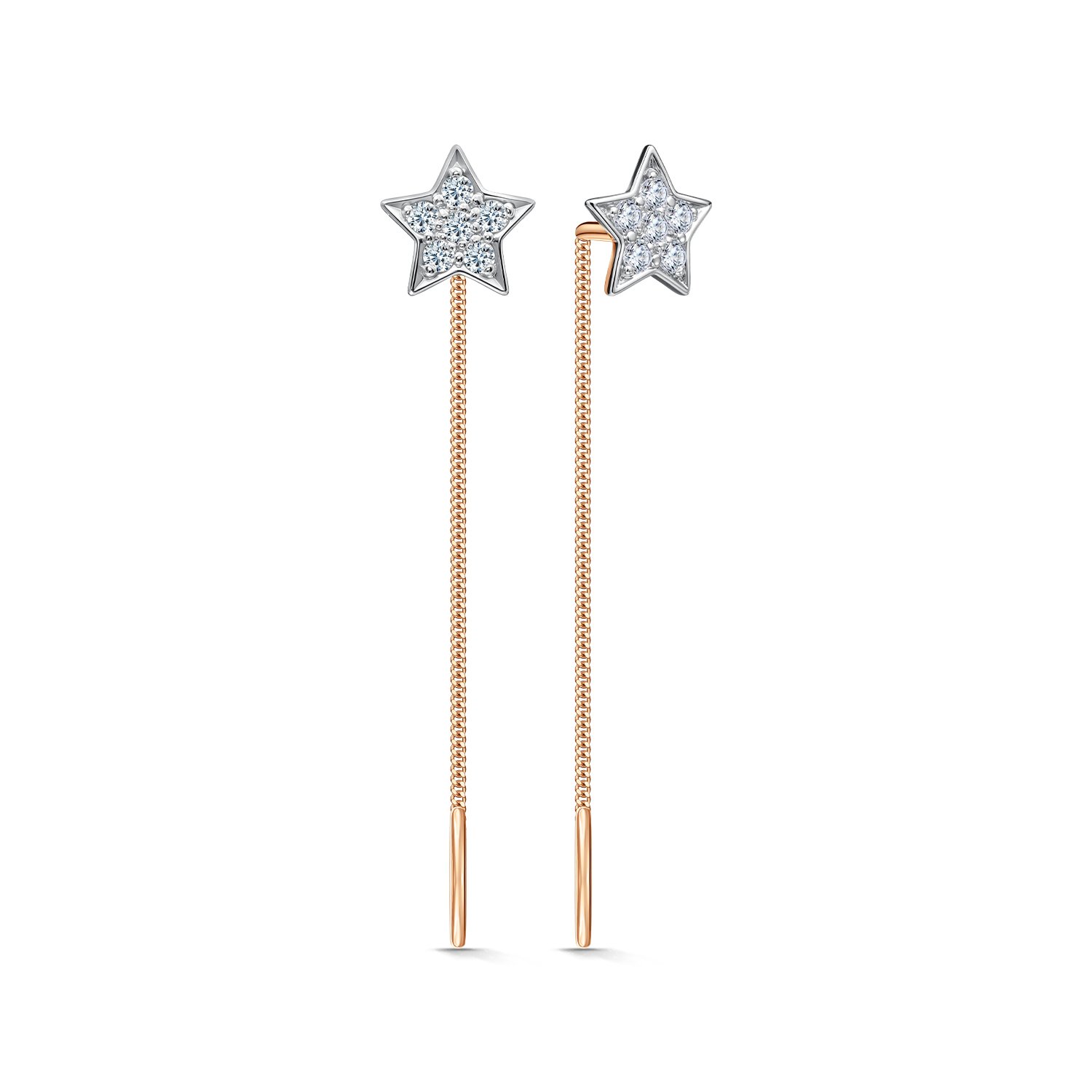 Фото «Золотые серьги с фианитами»