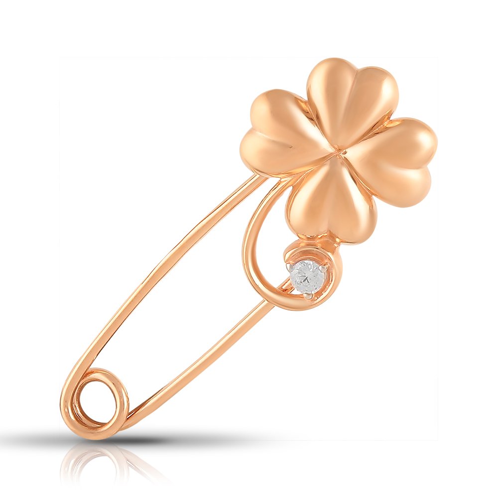 Брошь-булавка TALANT из золота с фианитом