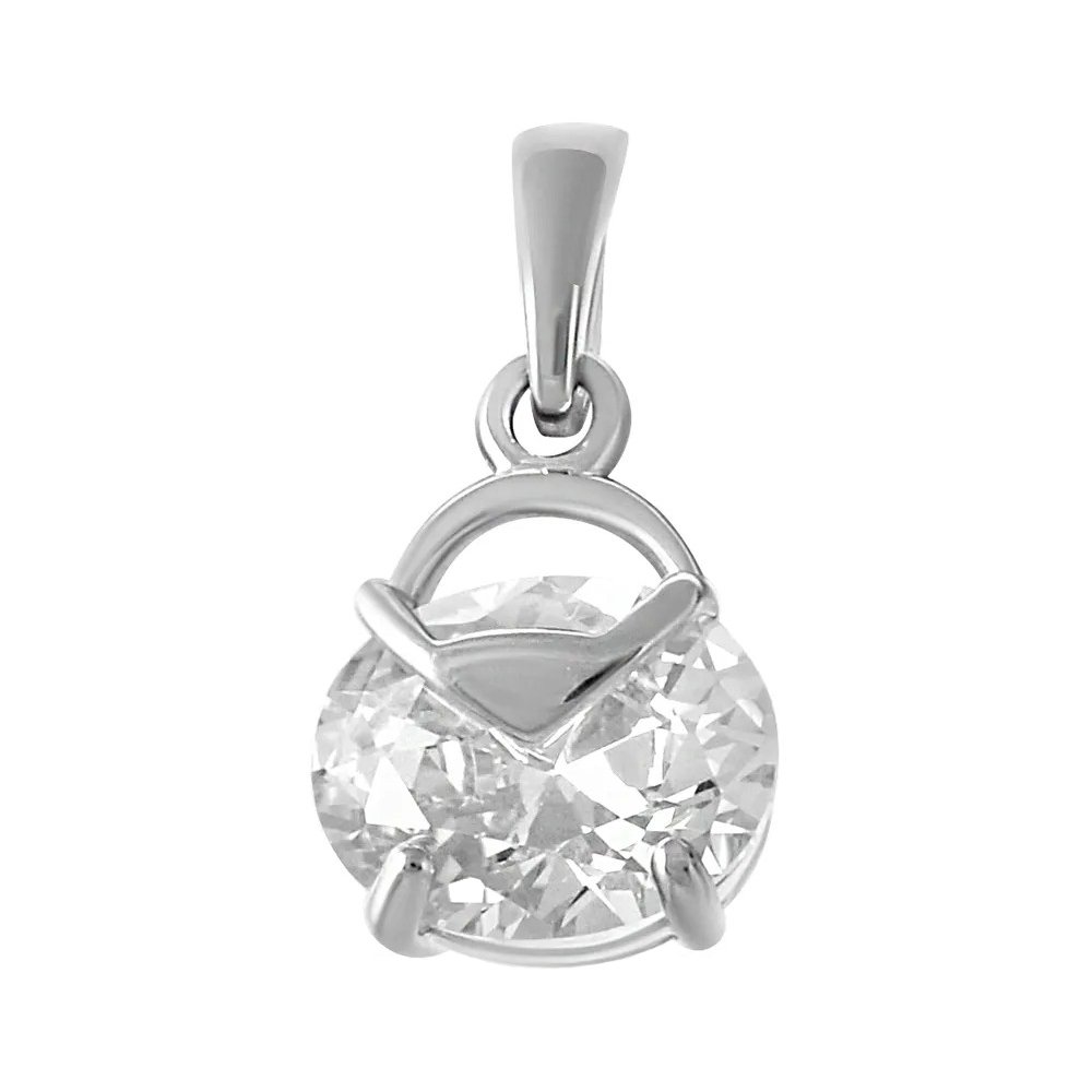 Подвеска из серебра с фианитом