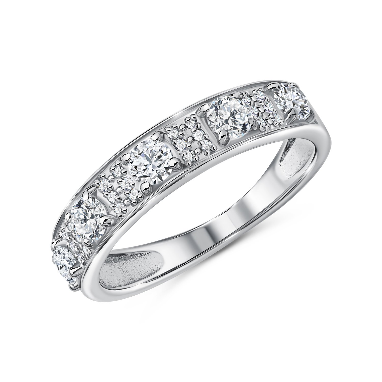 Фото «Серебряное кольцо с бриллиантами выращенными»