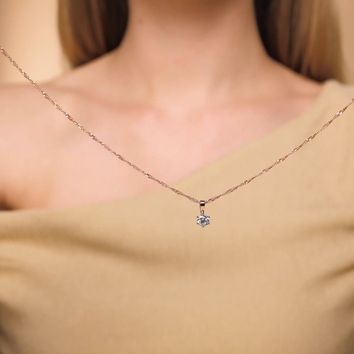 Золотая подвеска SMART DIAMONDS 0,77 карата