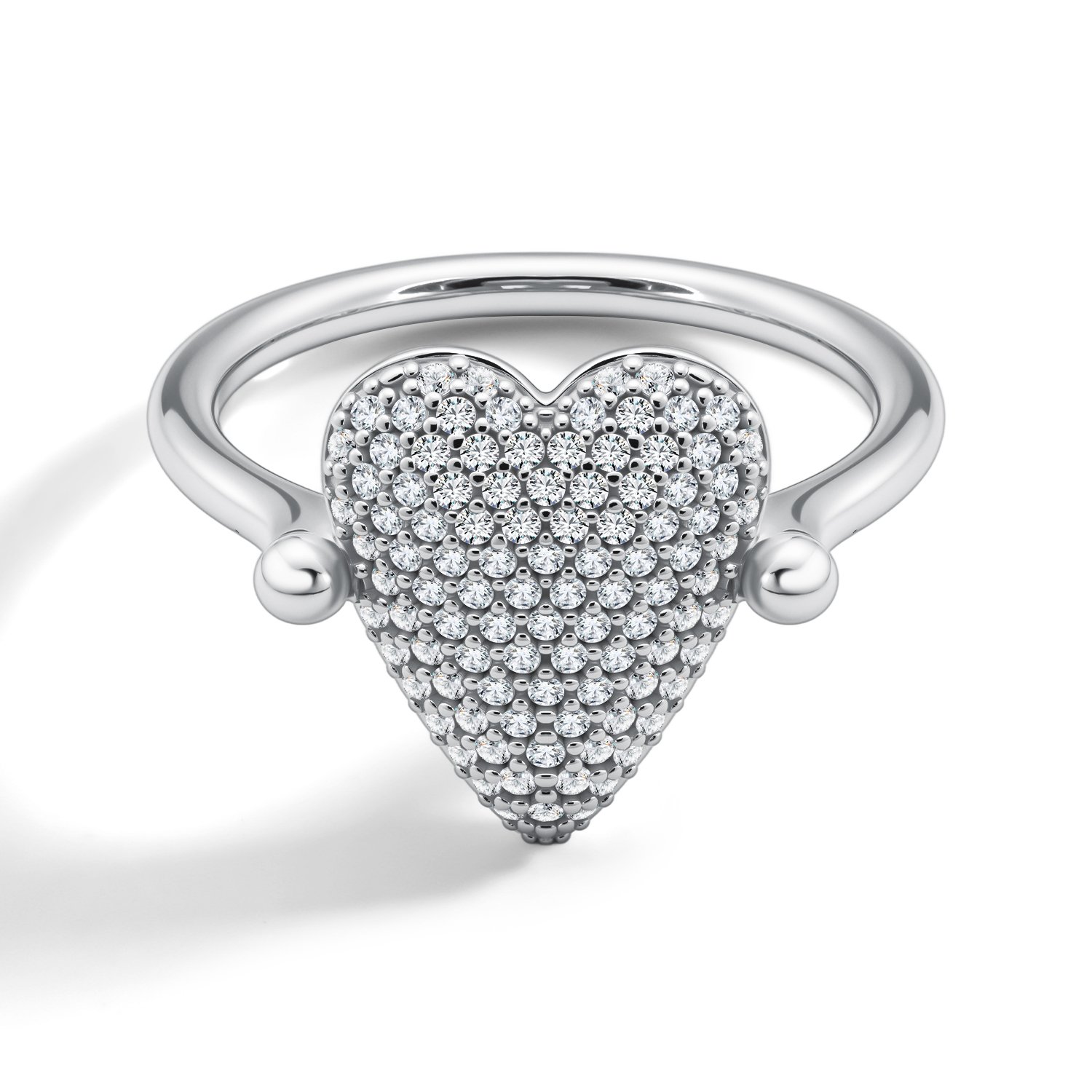 Серебряное кольцо с фианитами