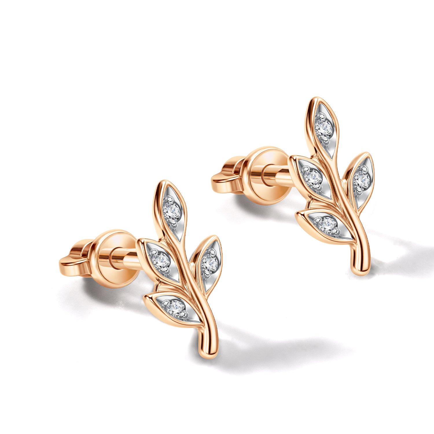 Золотые серьги с бриллиантами