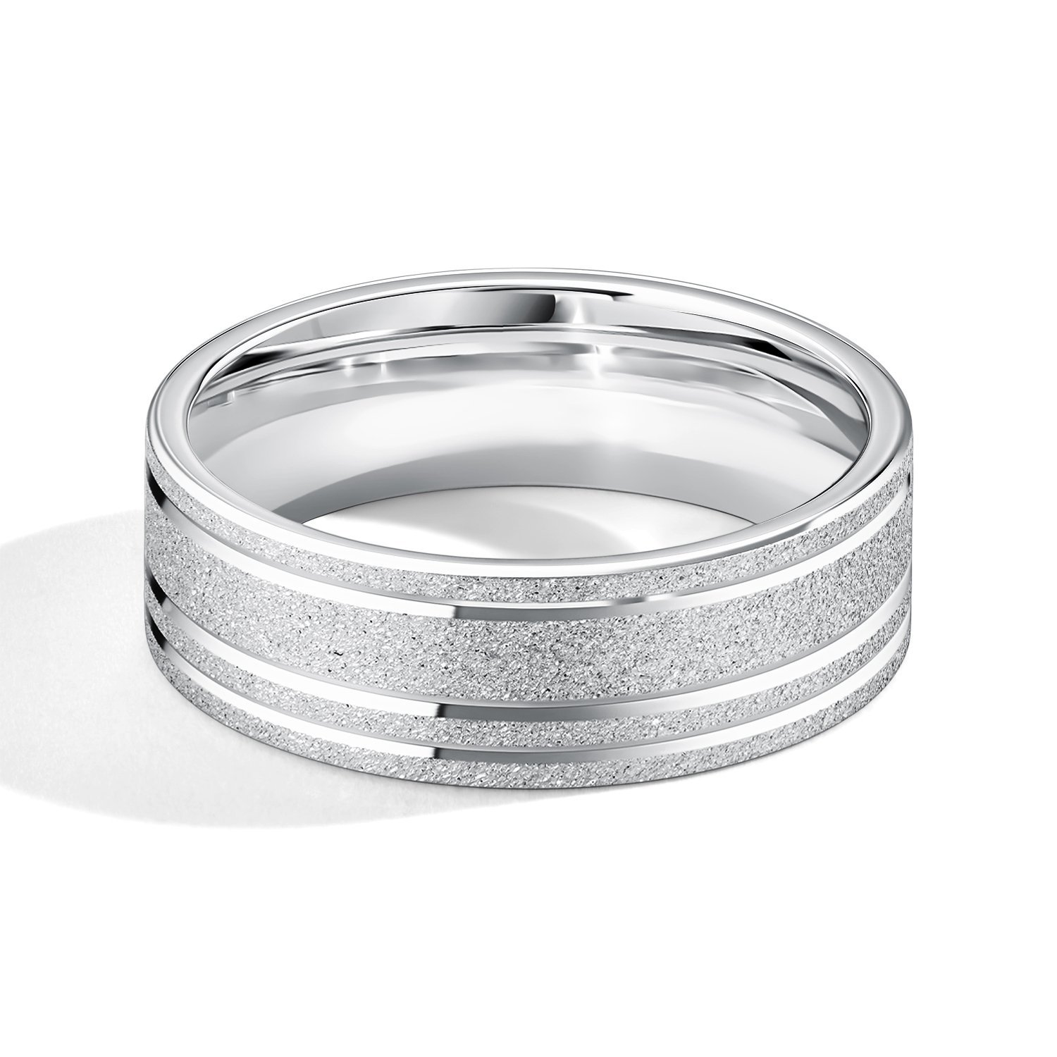 Серебряное обручальное кольцо Comfort fit