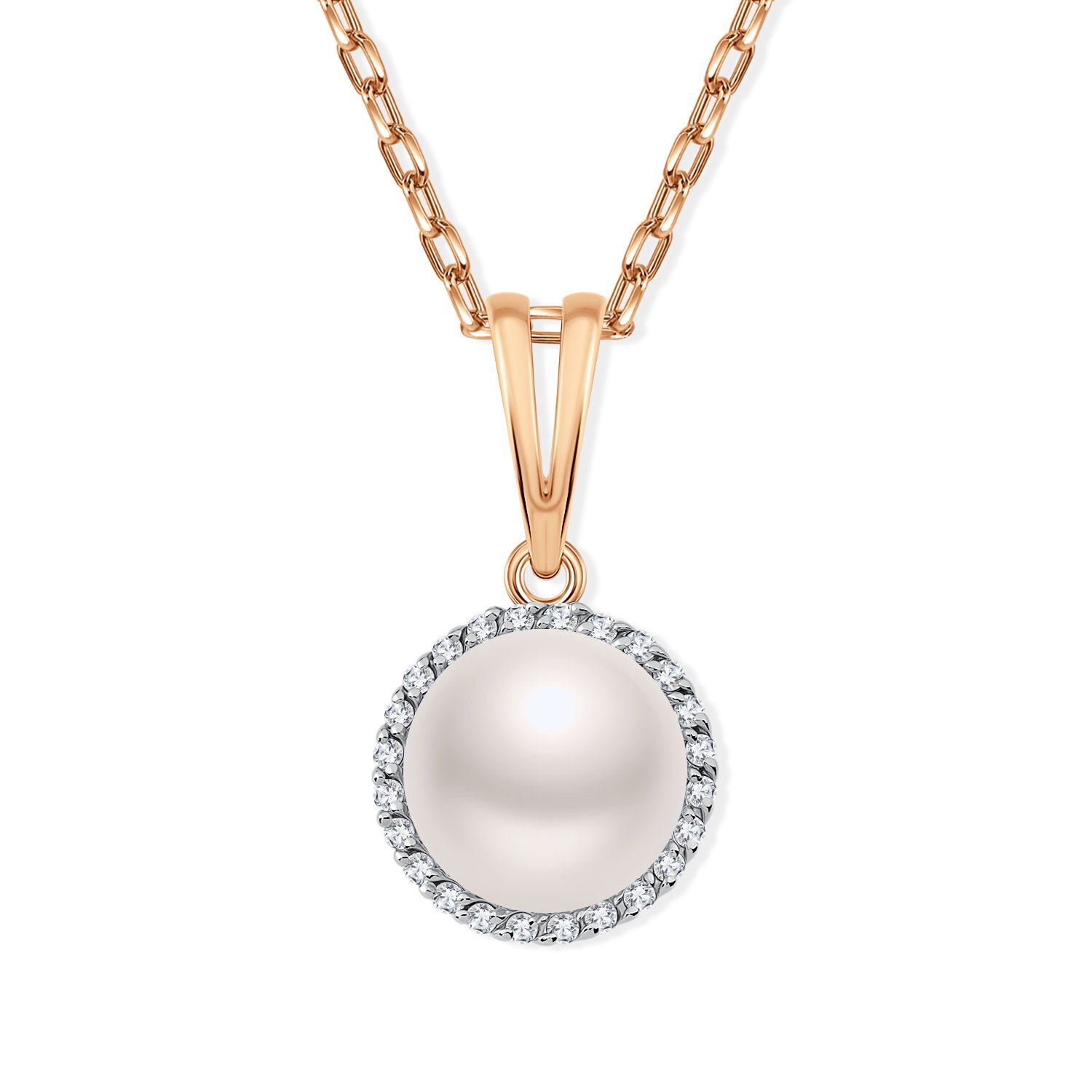 Фото «Золотая подвеска с жемчугом и бриллиантами»