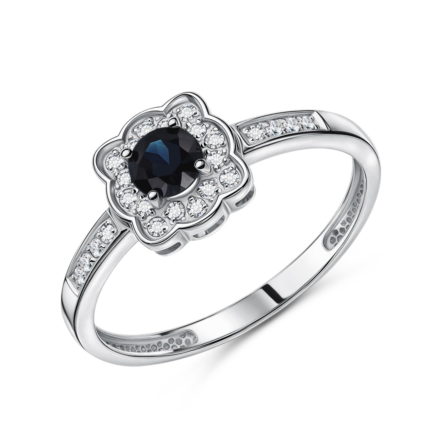 Фото «Золотое кольцо с сапфиром и бриллиантами»