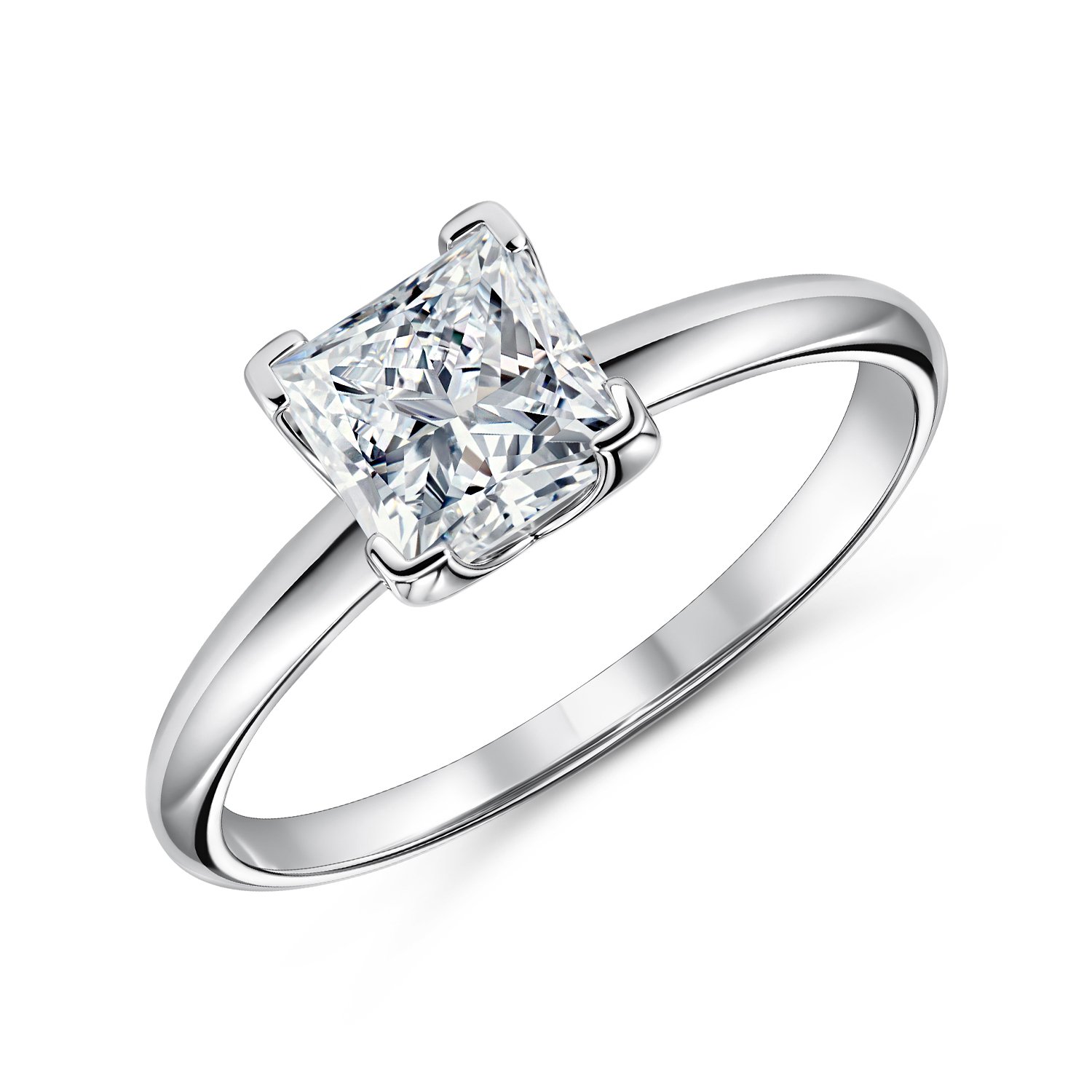 Фото «Золотое кольцо с бриллиантом выращенным»