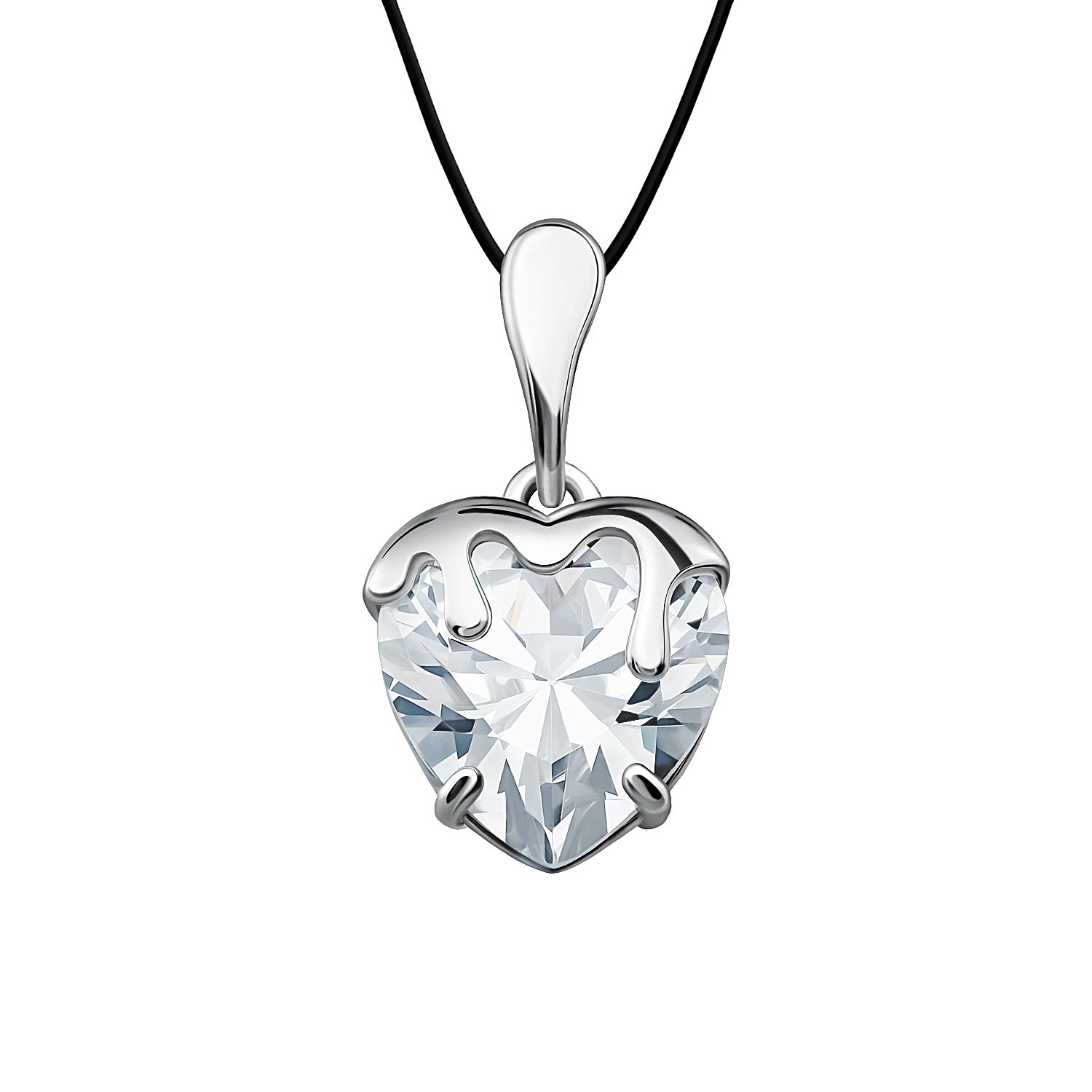 Серебряная подвеска с фианитом