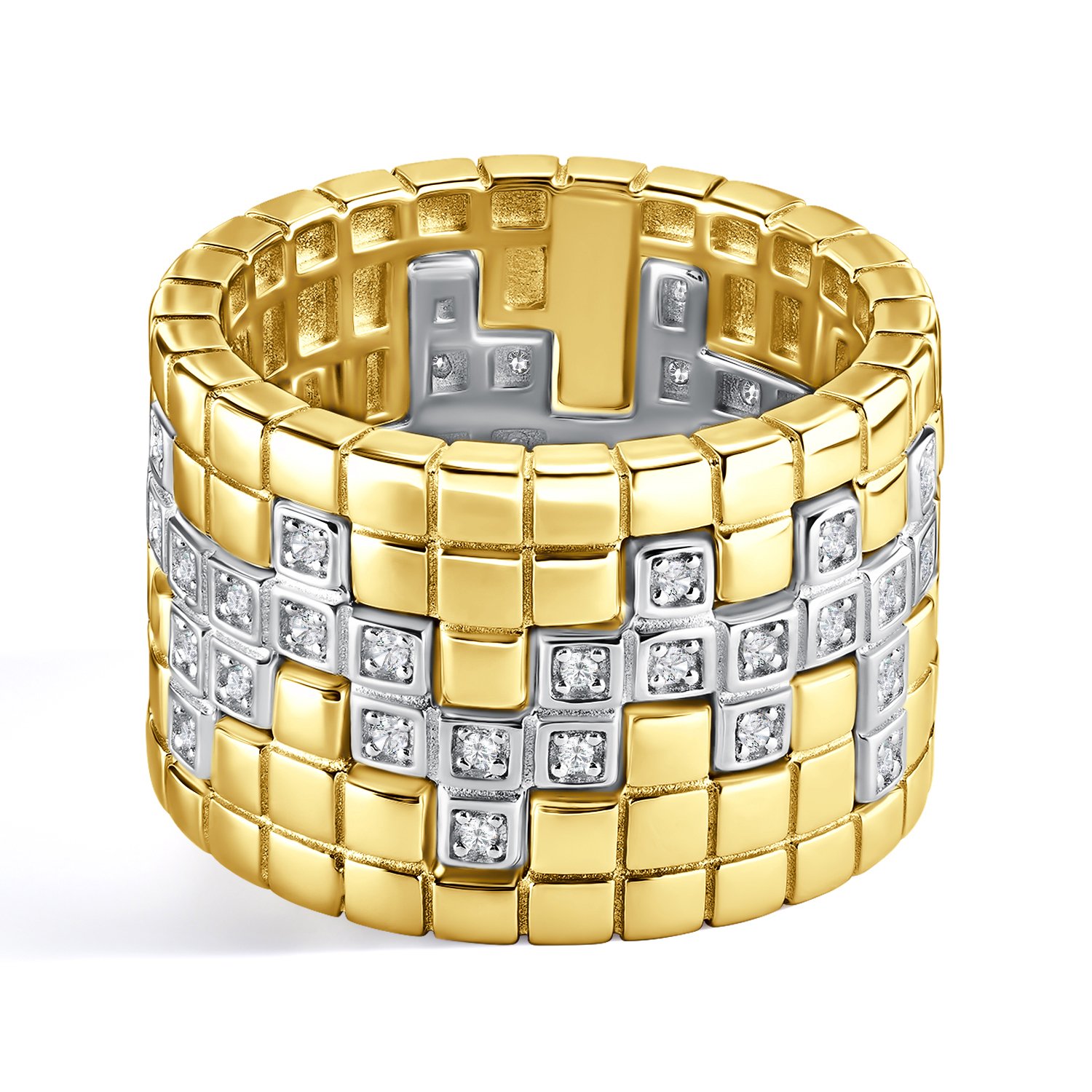 Серебряное кольцо с фианитами