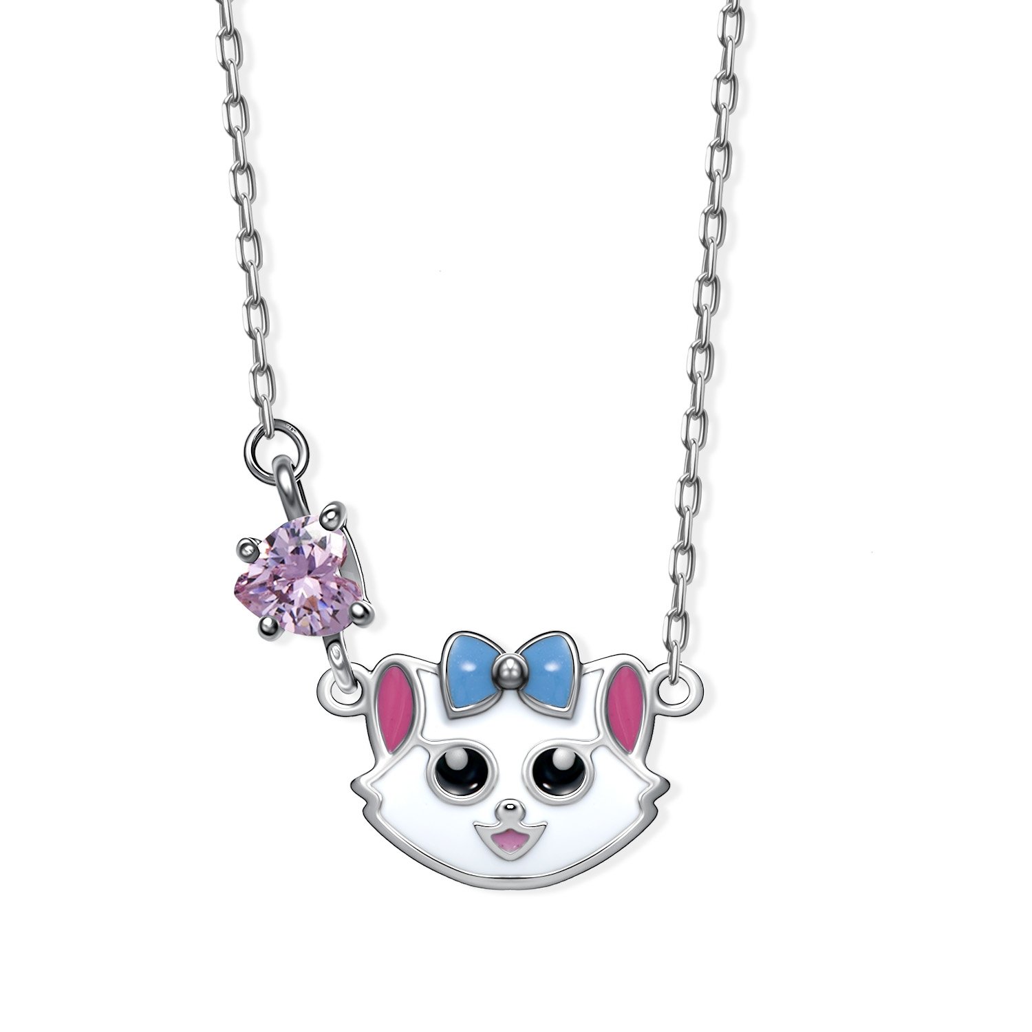 Фото «Серебряное колье с эмалью и фианитом»