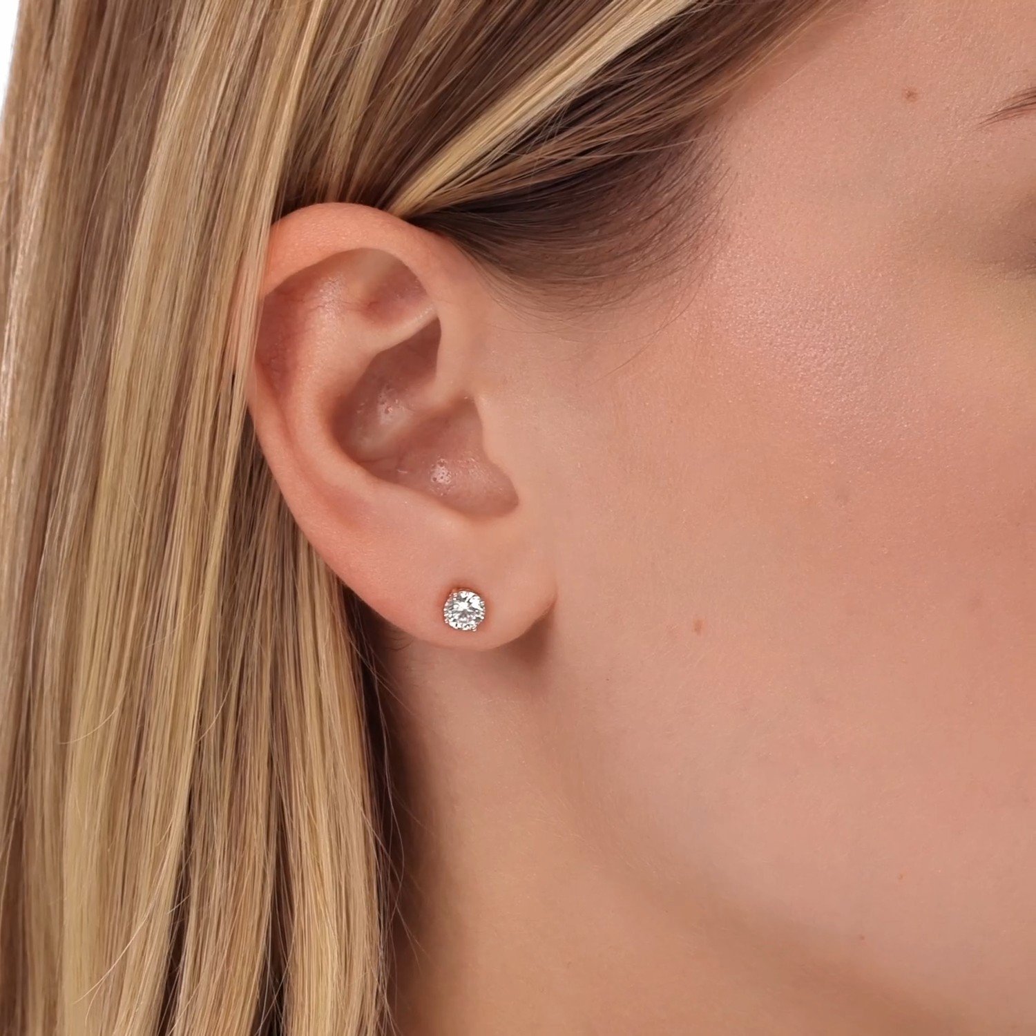 Золотые серьги с премиум цирконием