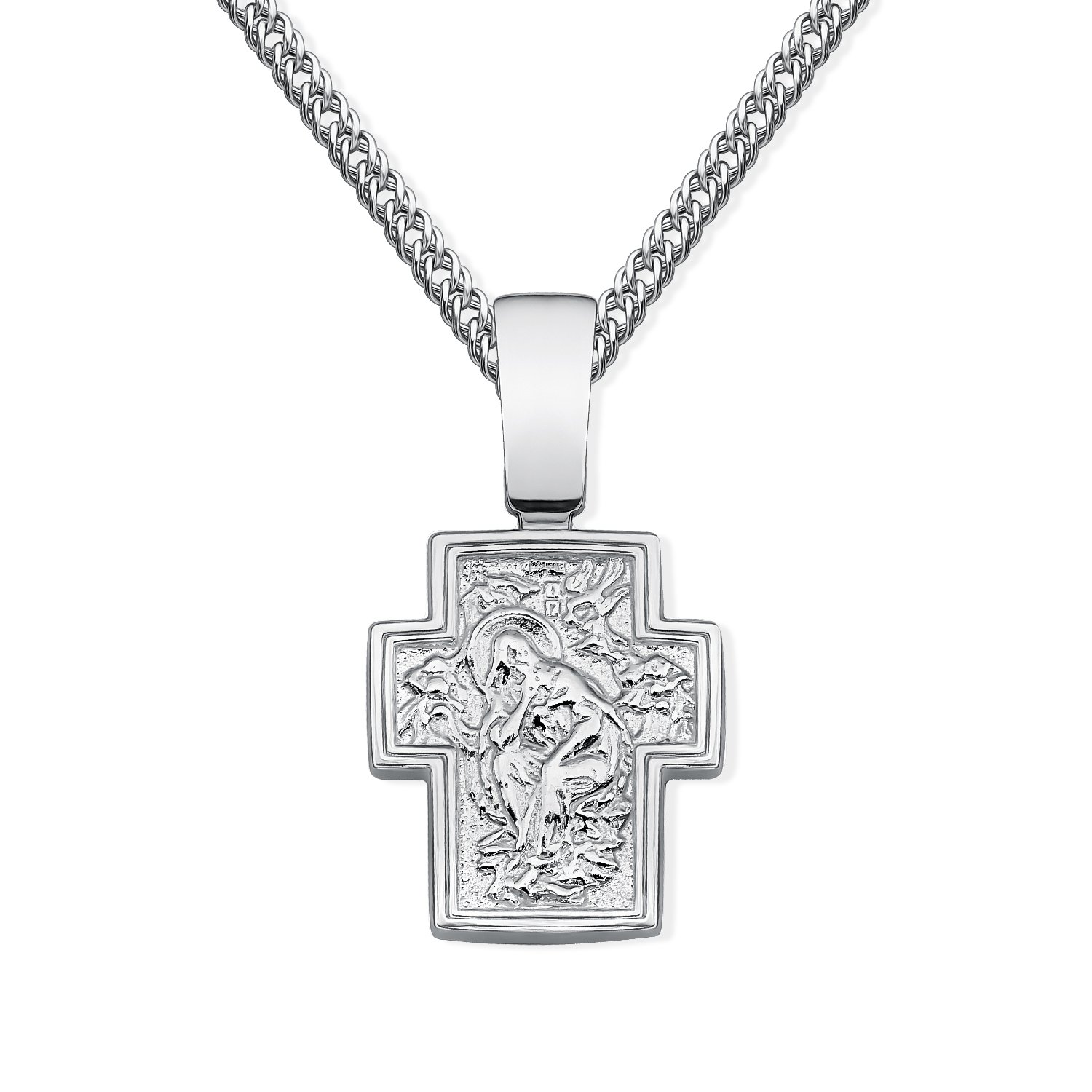 Серебряный православный крест