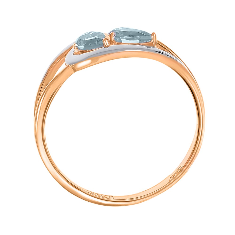 Золотое кольцо с топазами Sky