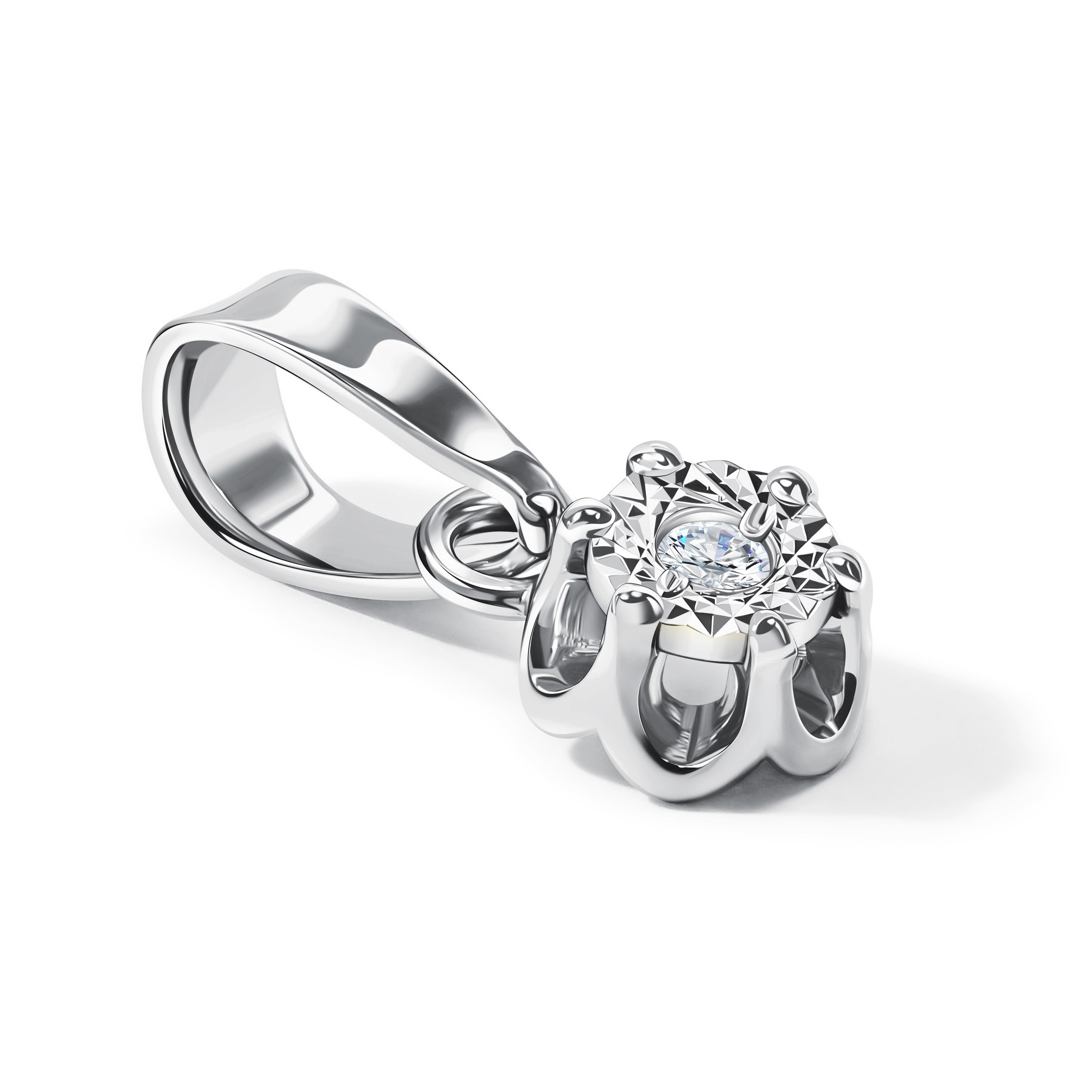 Золотая подвеска с бриллиантом