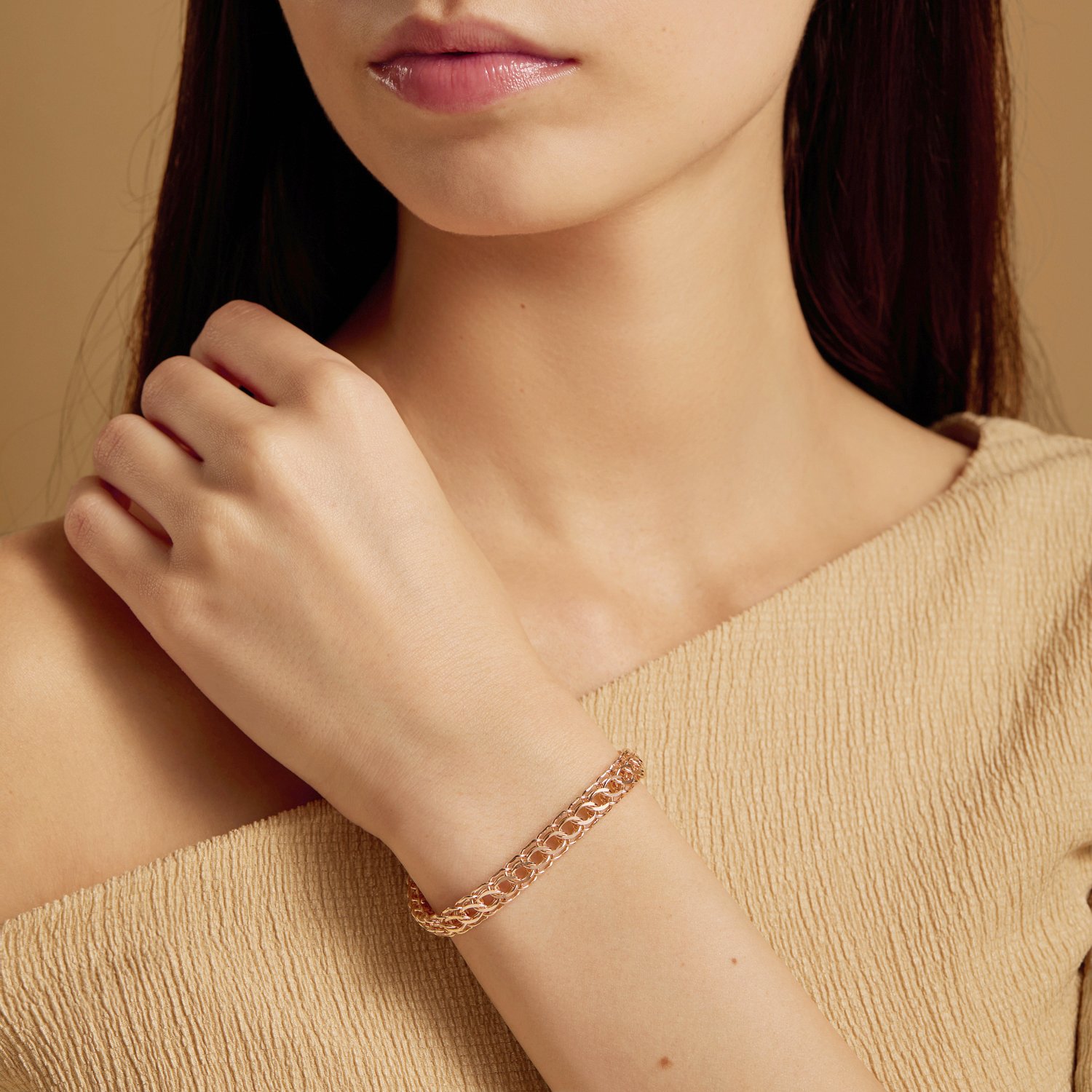 Золотой браслет ручной работы полновесный