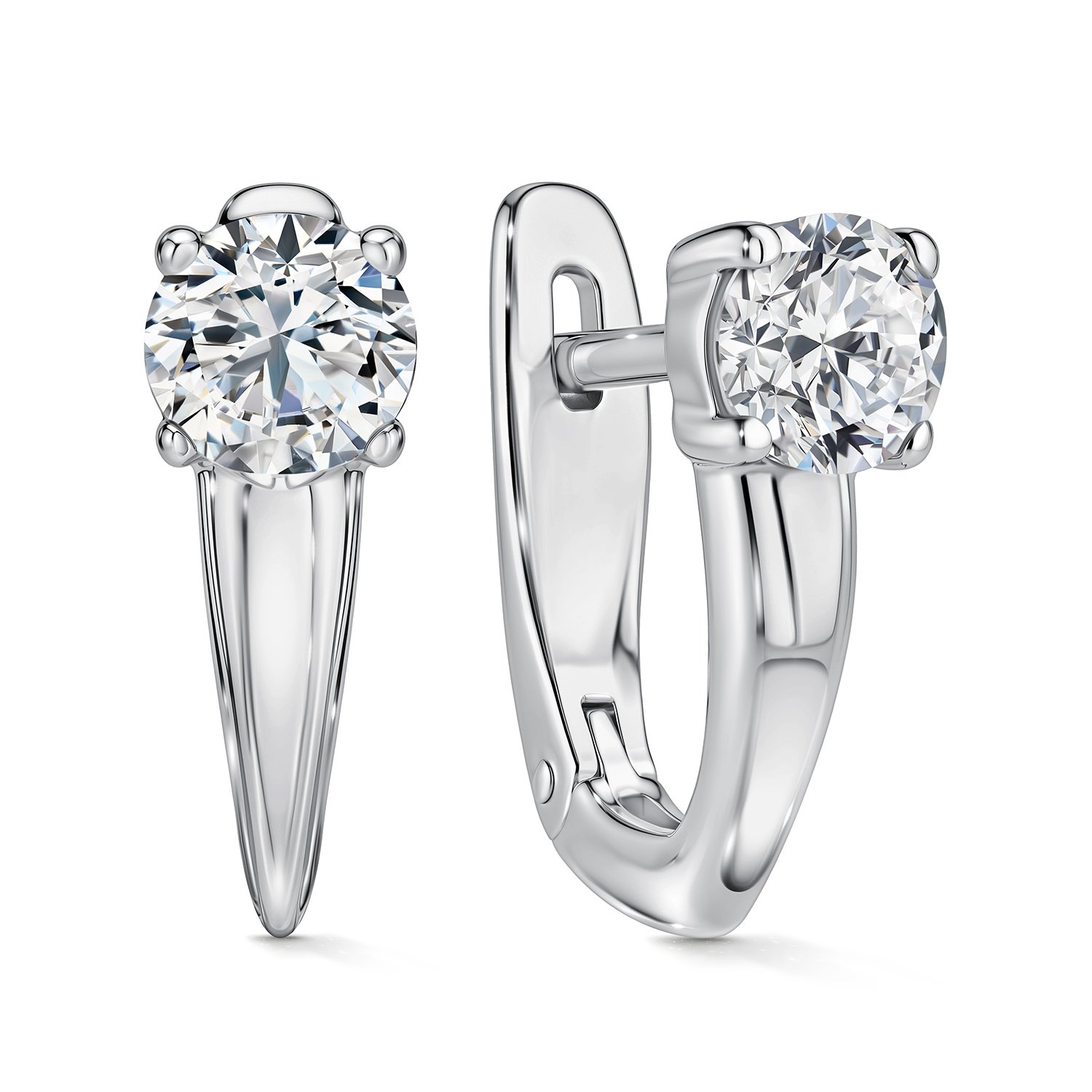 Фото «Серебряные серьги с бриллиантами выращенными»