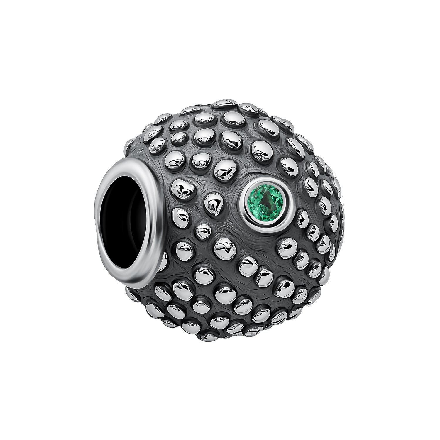 Серебряный шарм с фианитами